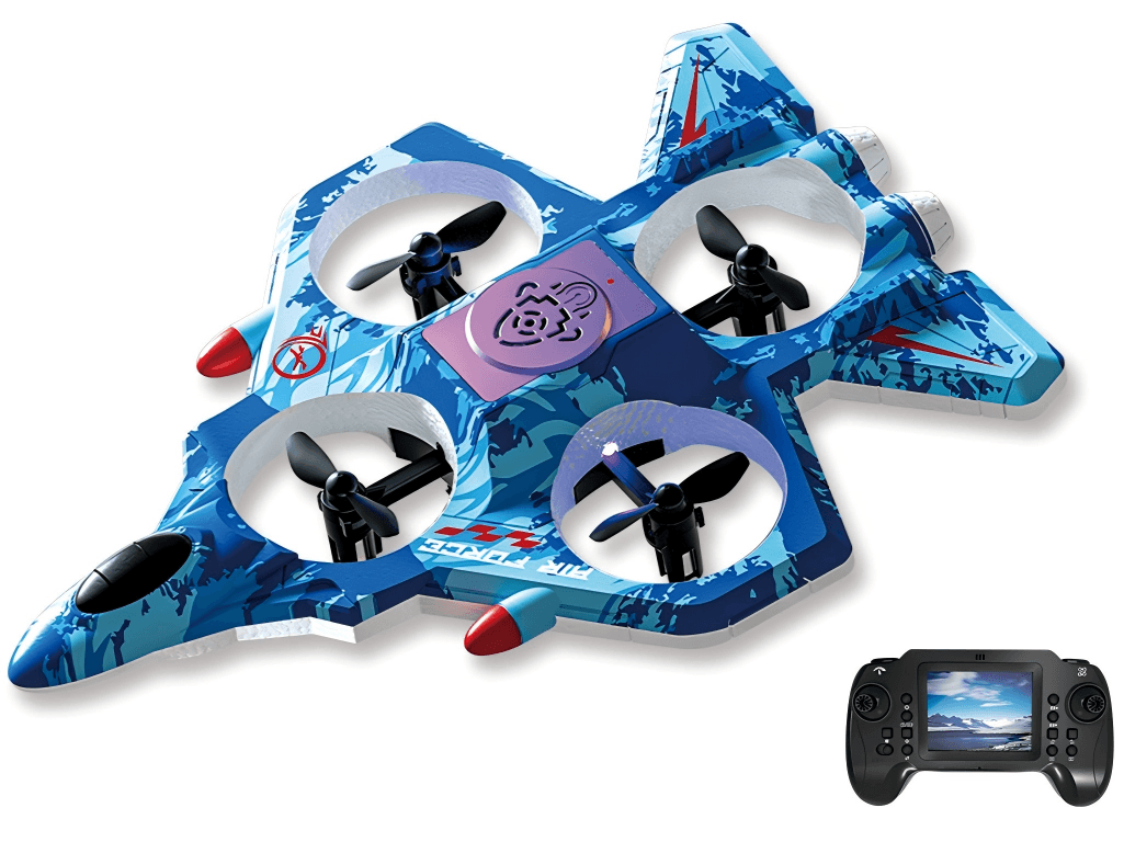 Remote Control Fighter Jet + 2.8" Screen Controller, Quadcopter, Remote Control Airplane, Foam Plane, Drone, Cross-Border Foam Aircraft