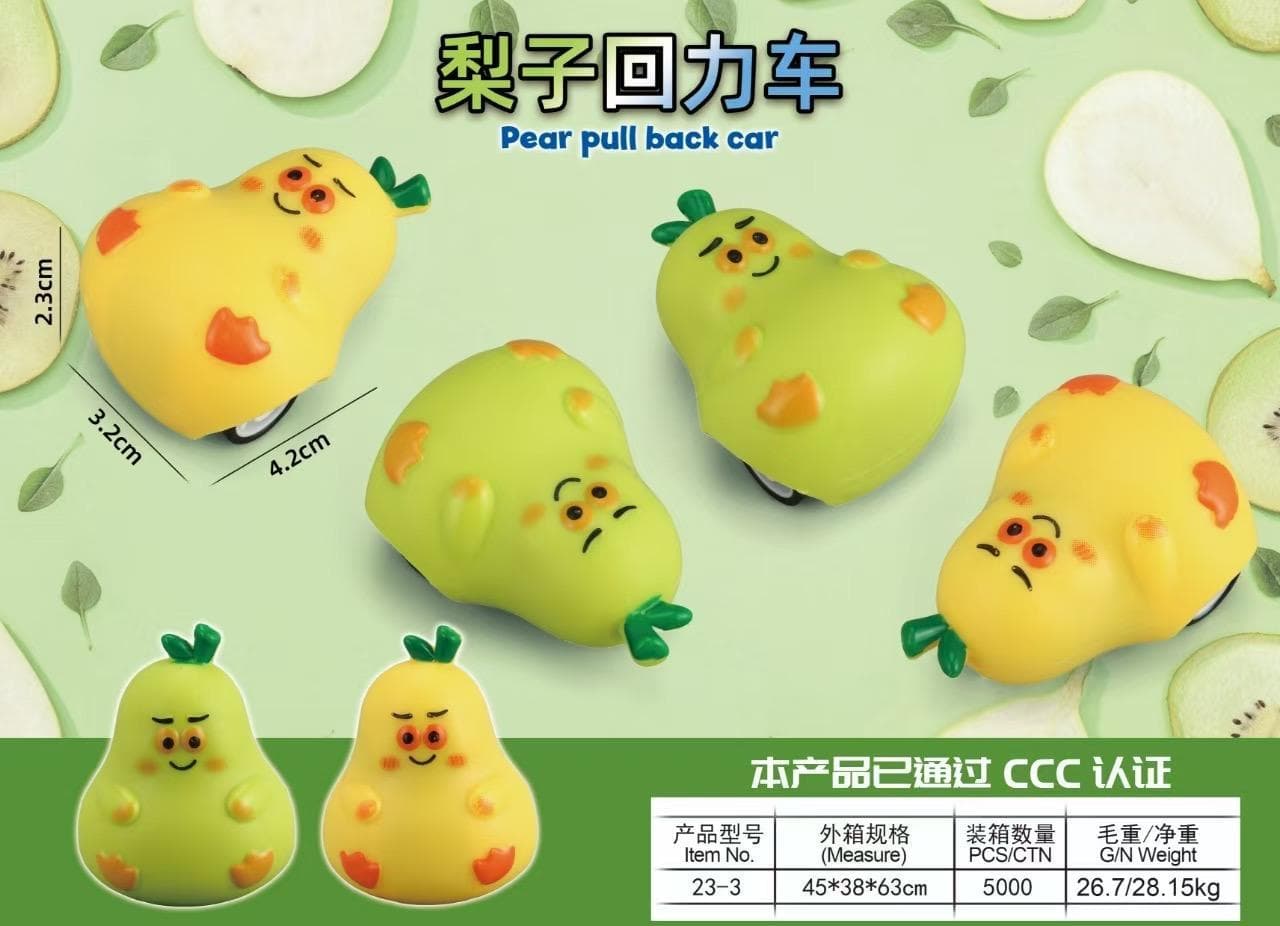 Pear Pull-Back Car