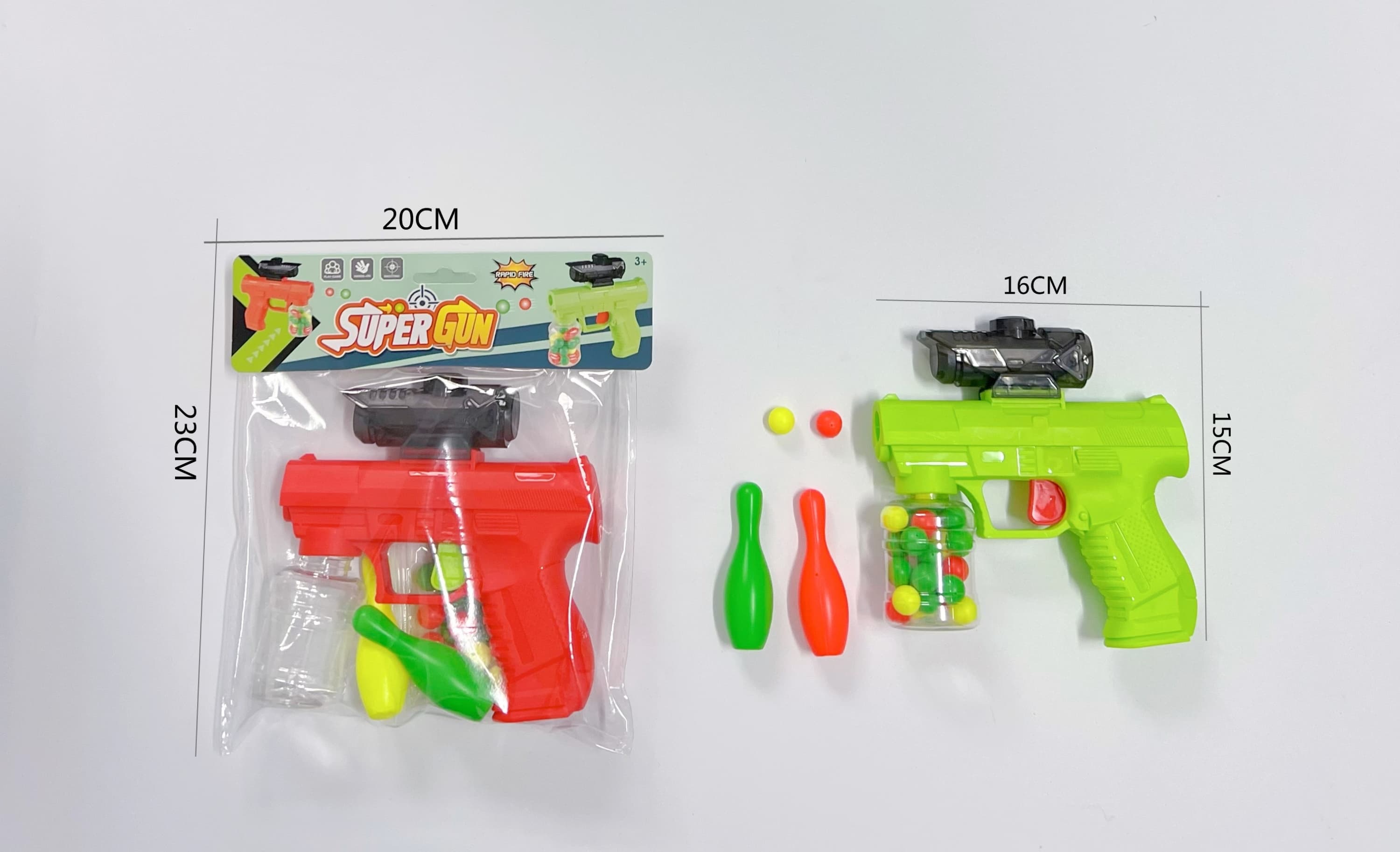 Fun 54-Shot Ping Pong Gun (Includes 20 Balls, 2 Bowling Pins)