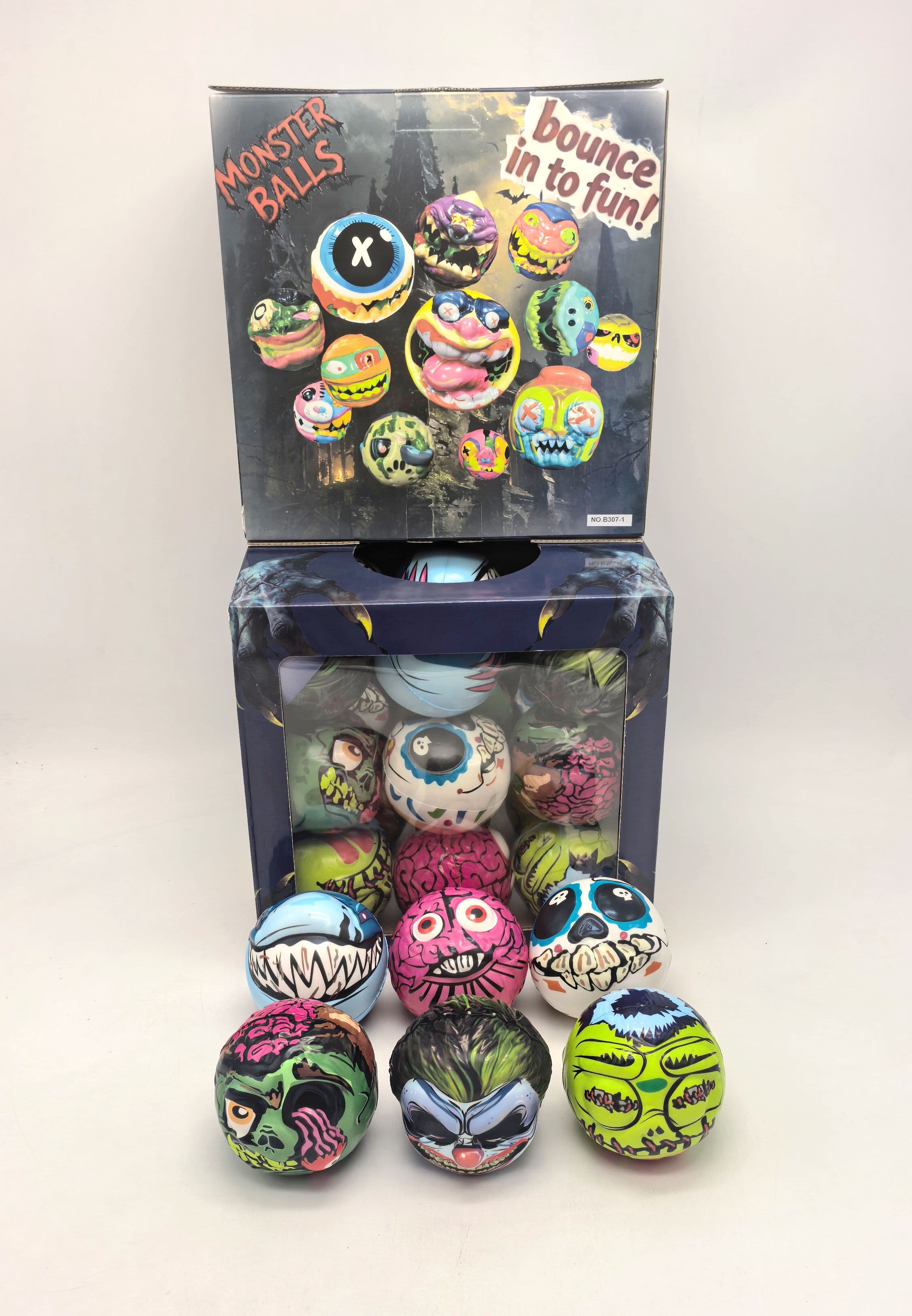18-Piece 10CM Funny Face PU Ball Set