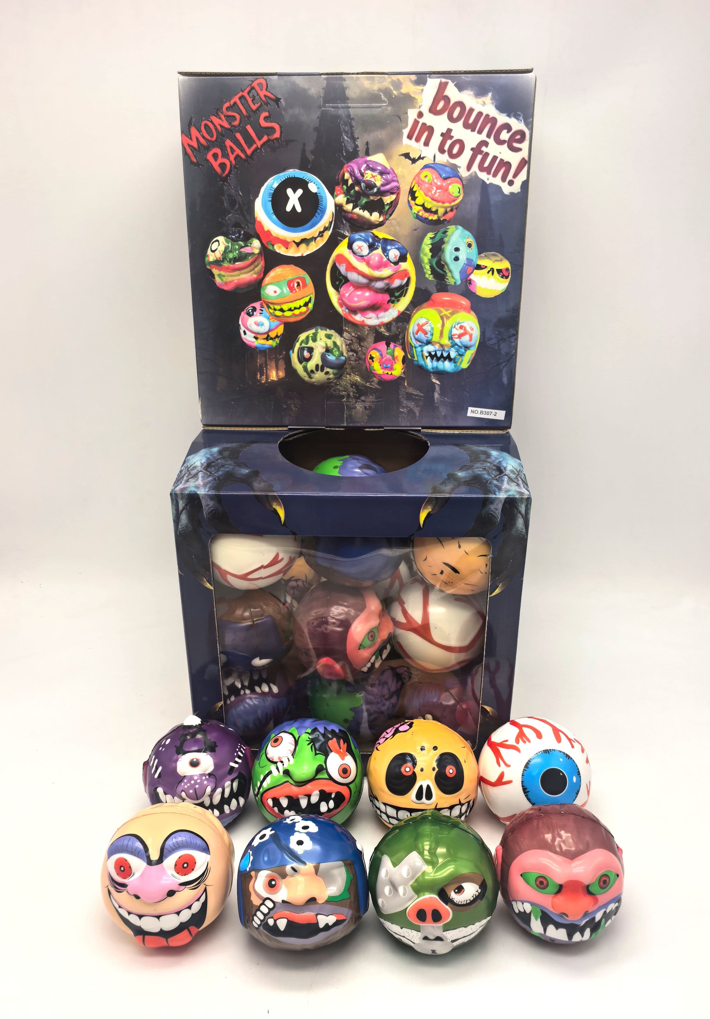 18-Piece 10CM Funny Face PU Ball Set