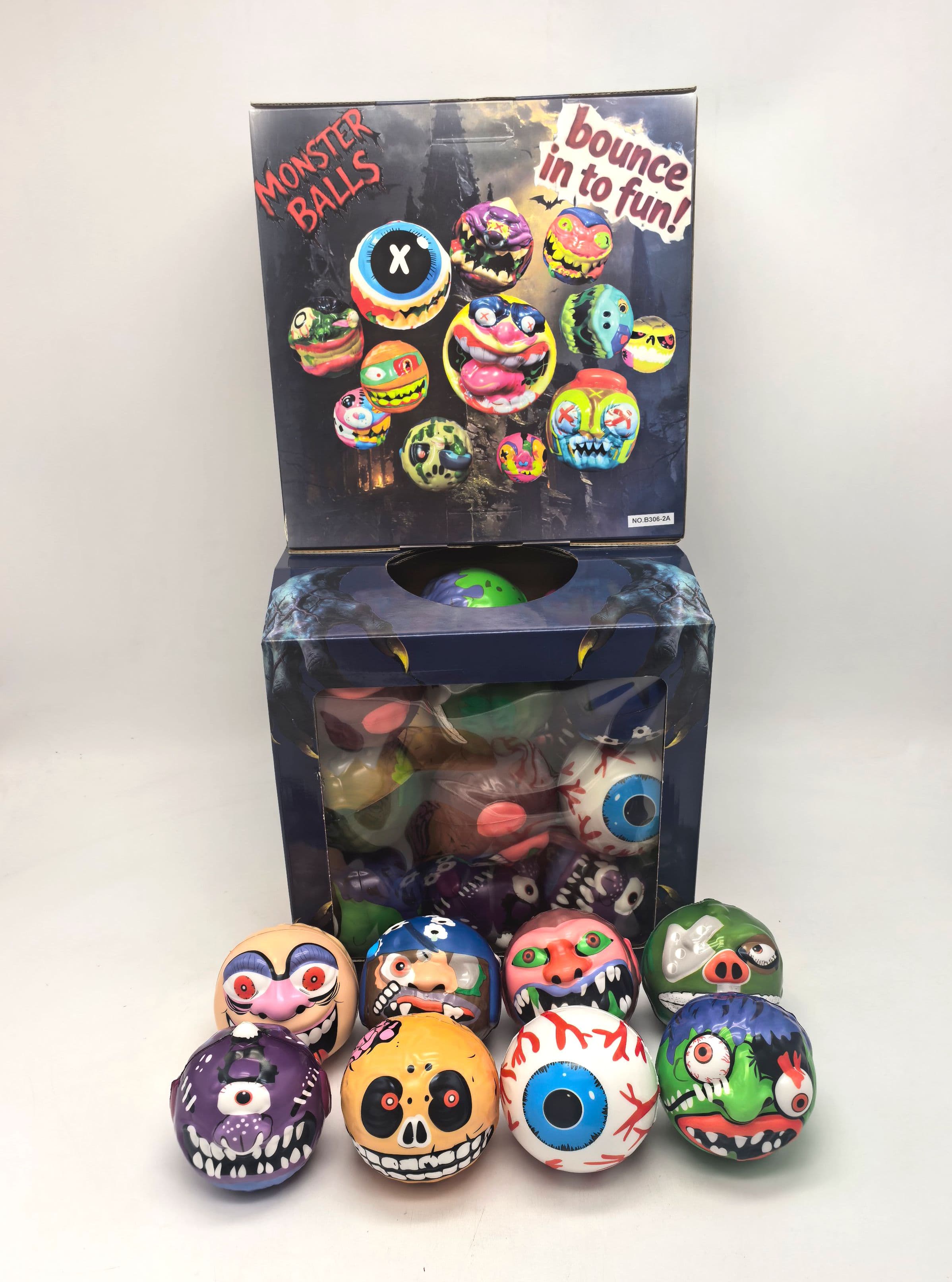 18-Pack 10CM High-Bounce Funny Face Balls