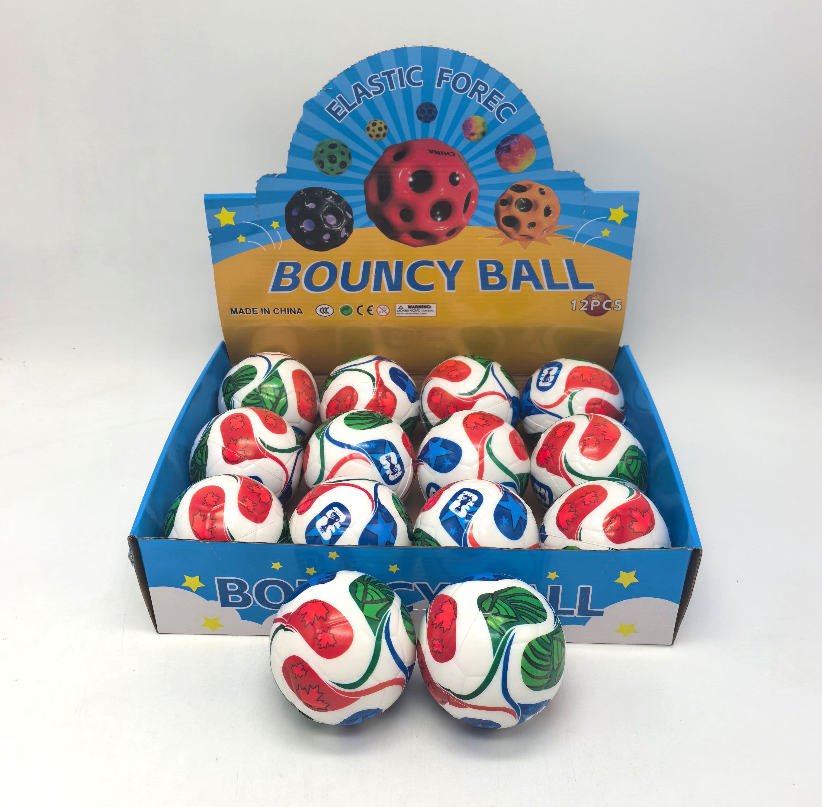12-Piece 9CM World Cup High-Bounce Balls