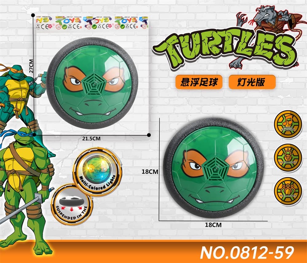 Teenage Mutant Ninja Turtles Hover Soccer Ball (Multicolor Light Edition)