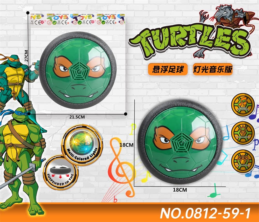 Teenage Mutant Ninja Turtles Hover Soccer Ball (Multi-color Lights & Music Edition)