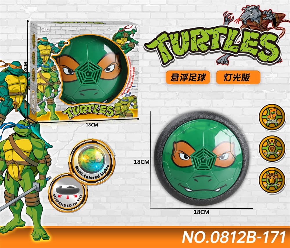 Teenage Mutant Ninja Turtles Hover Soccer Ball (Multicolor Light Edition)
