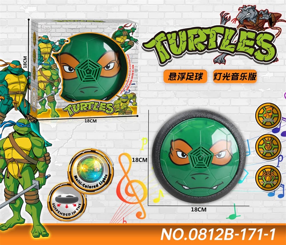 Teenage Mutant Ninja Turtles Hover Soccer Ball (Multi-color Lights & Music Edition)