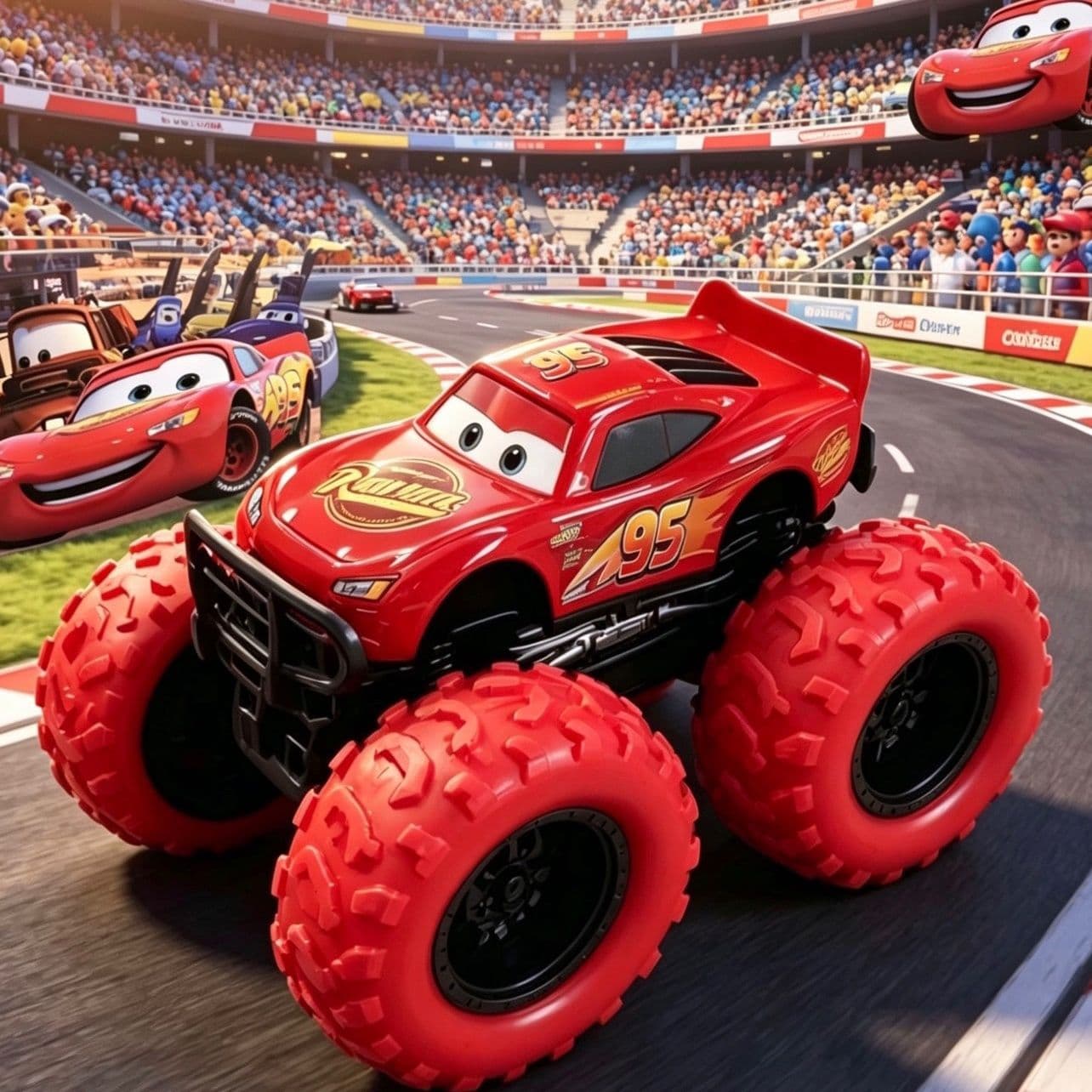Cars Movie McQueen Monster Truck with Inertia Function