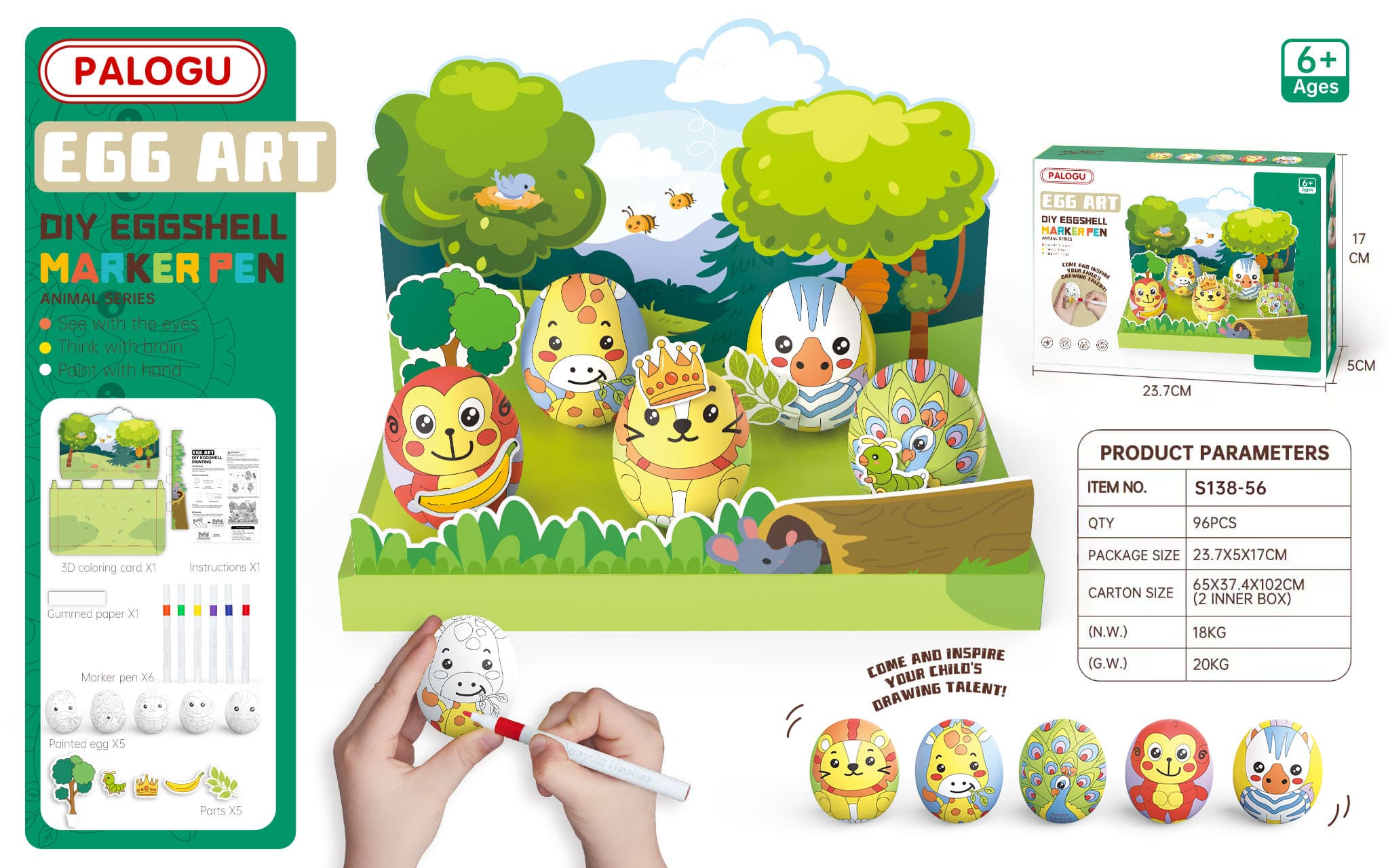 Marker Egg DIY Animal-Themed Egg Painting
