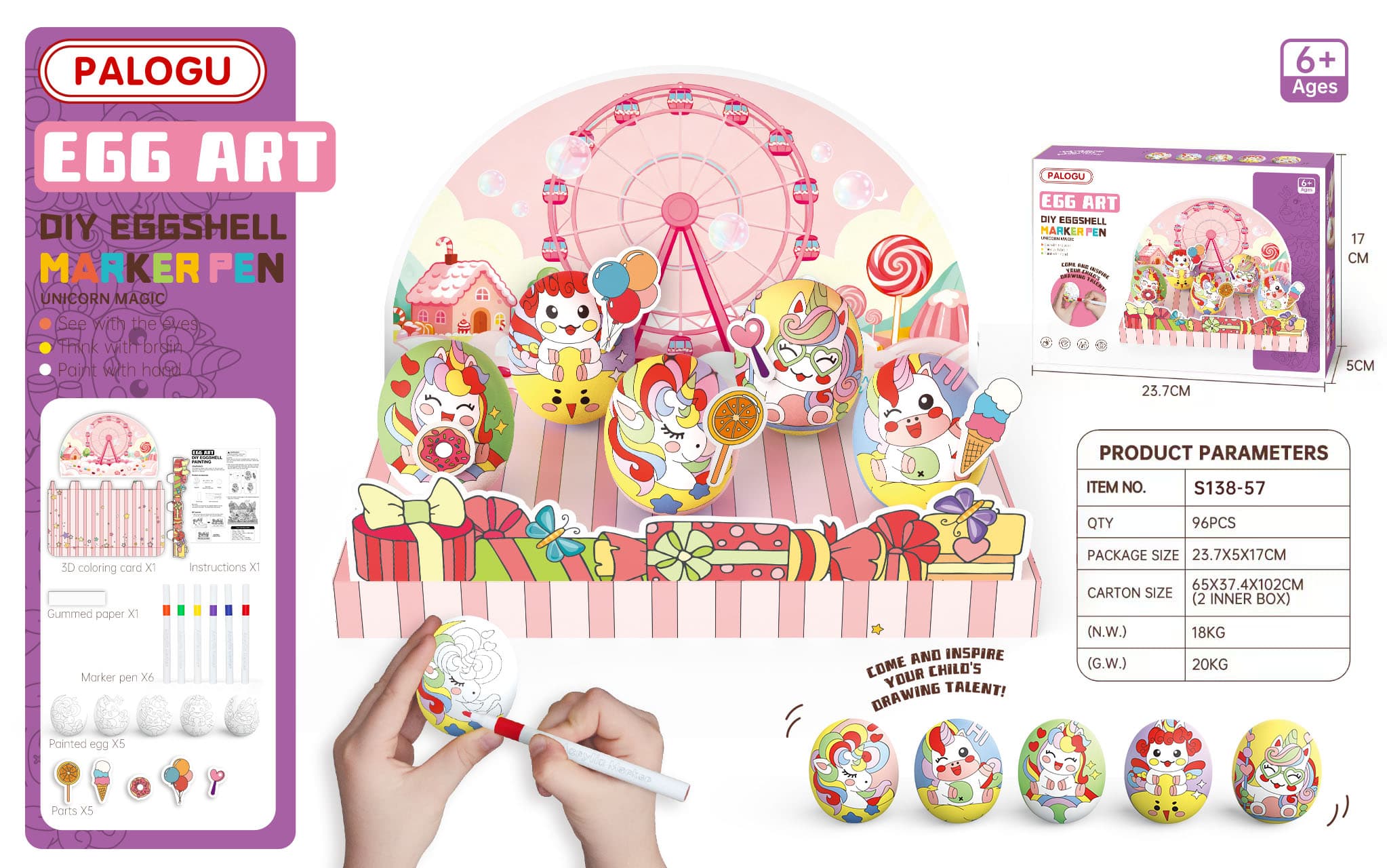 Marker Egg DIY Unicorn Egg Painting