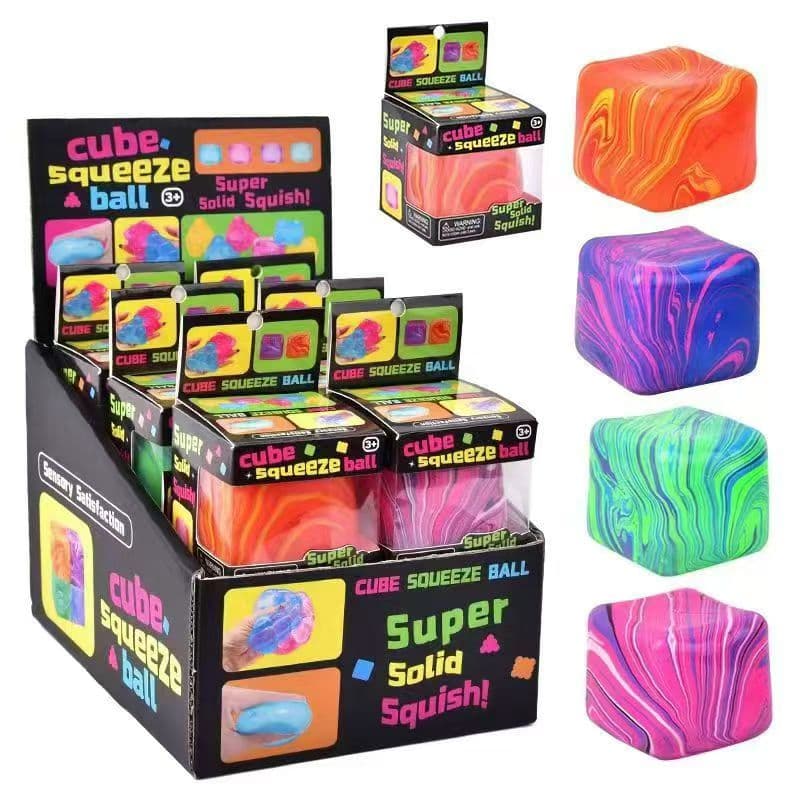 Lava Cube Patterned Stress Reliever Squishy Malt Candy Fidget Toy Slow-Rebound Sugar Cube