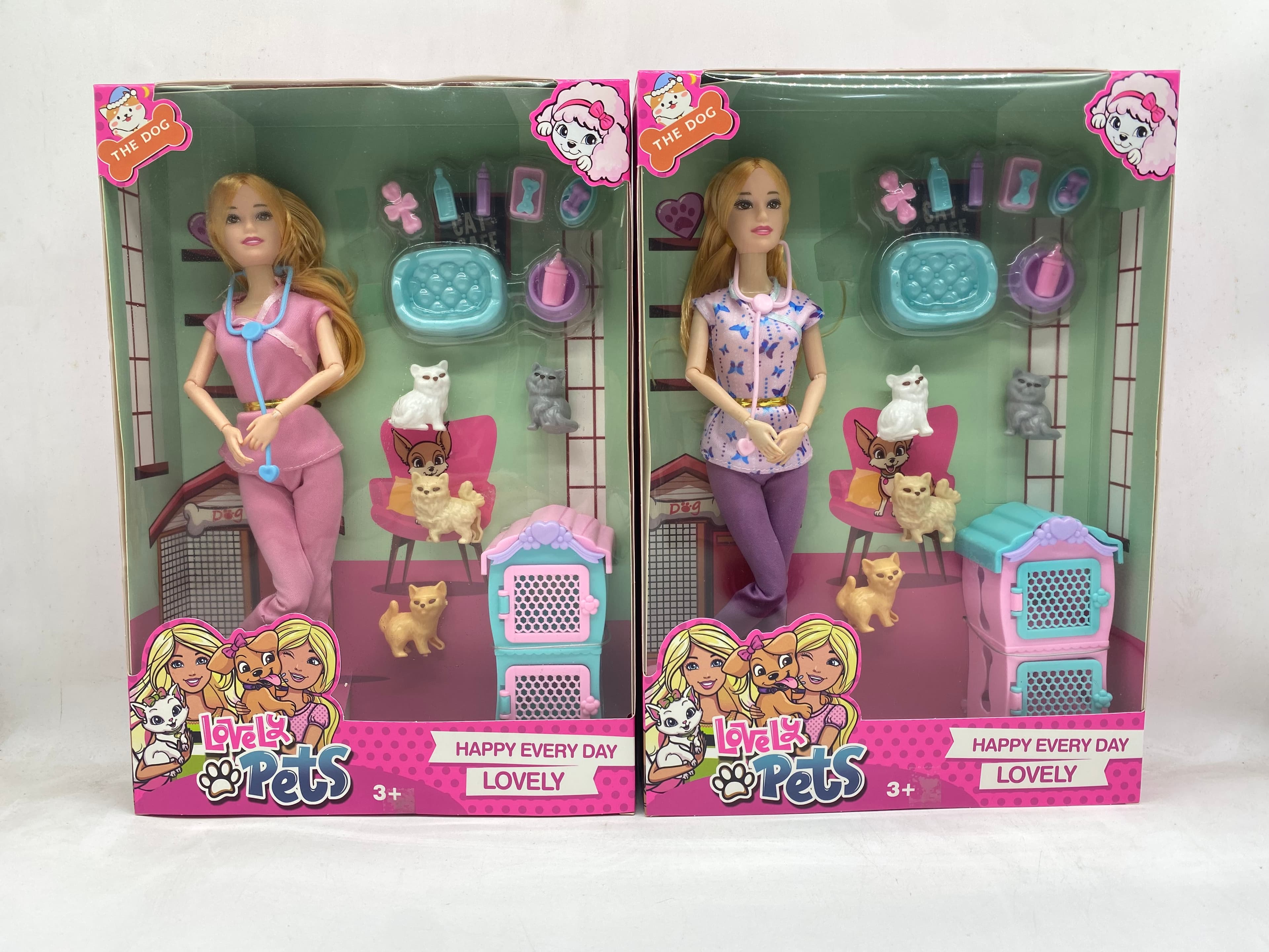 11.5" Fashion Barbie with 11 Joints, Multi-style Assortment for Cat Lovers