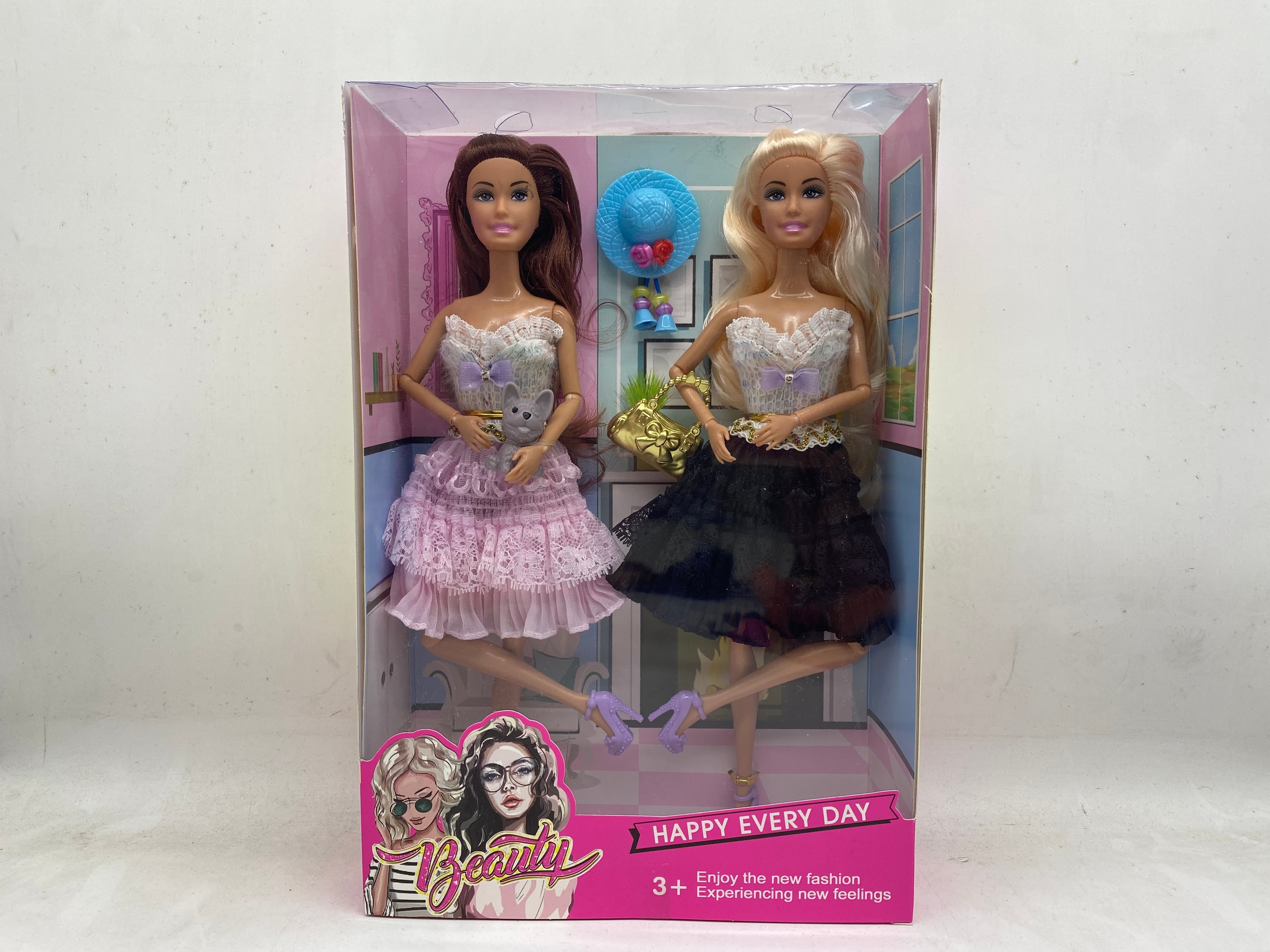 11.5-inch Fashion Light Tan Skin Barbie Doll with 11 Joints and Multi-color Mix