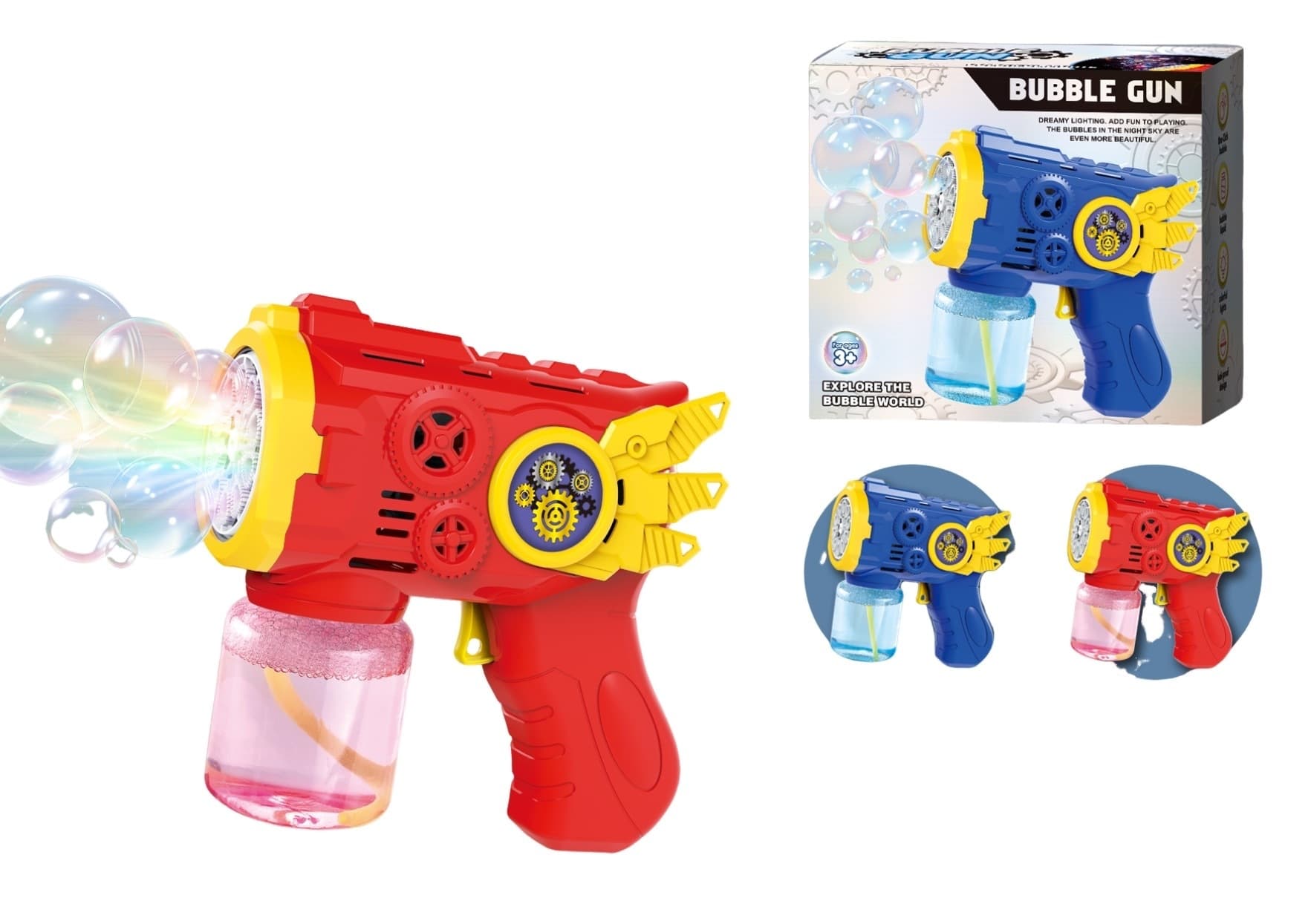 Gear-Powered Bubble Gun