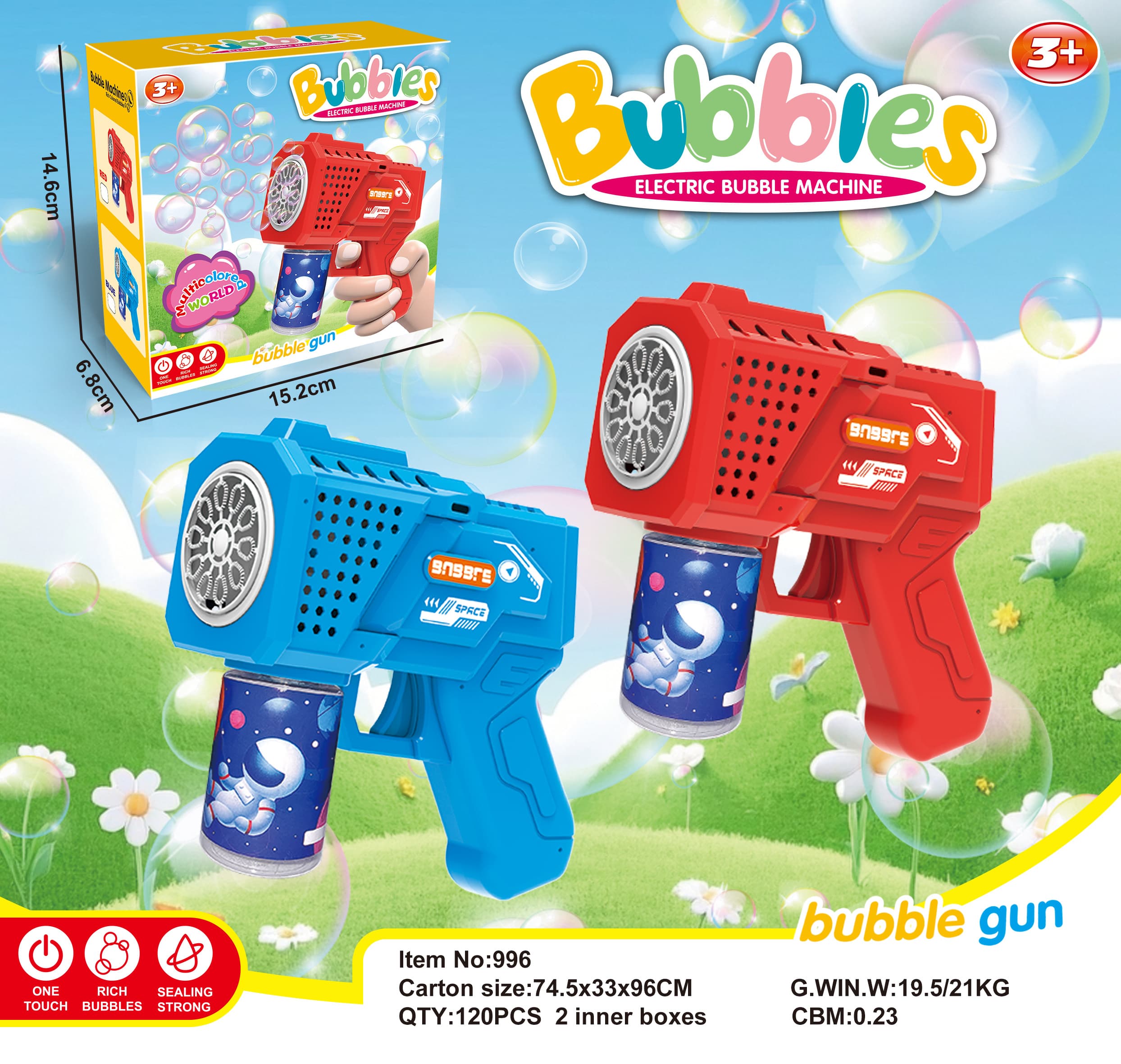 Electric Light and Sound Space Bubble Gun