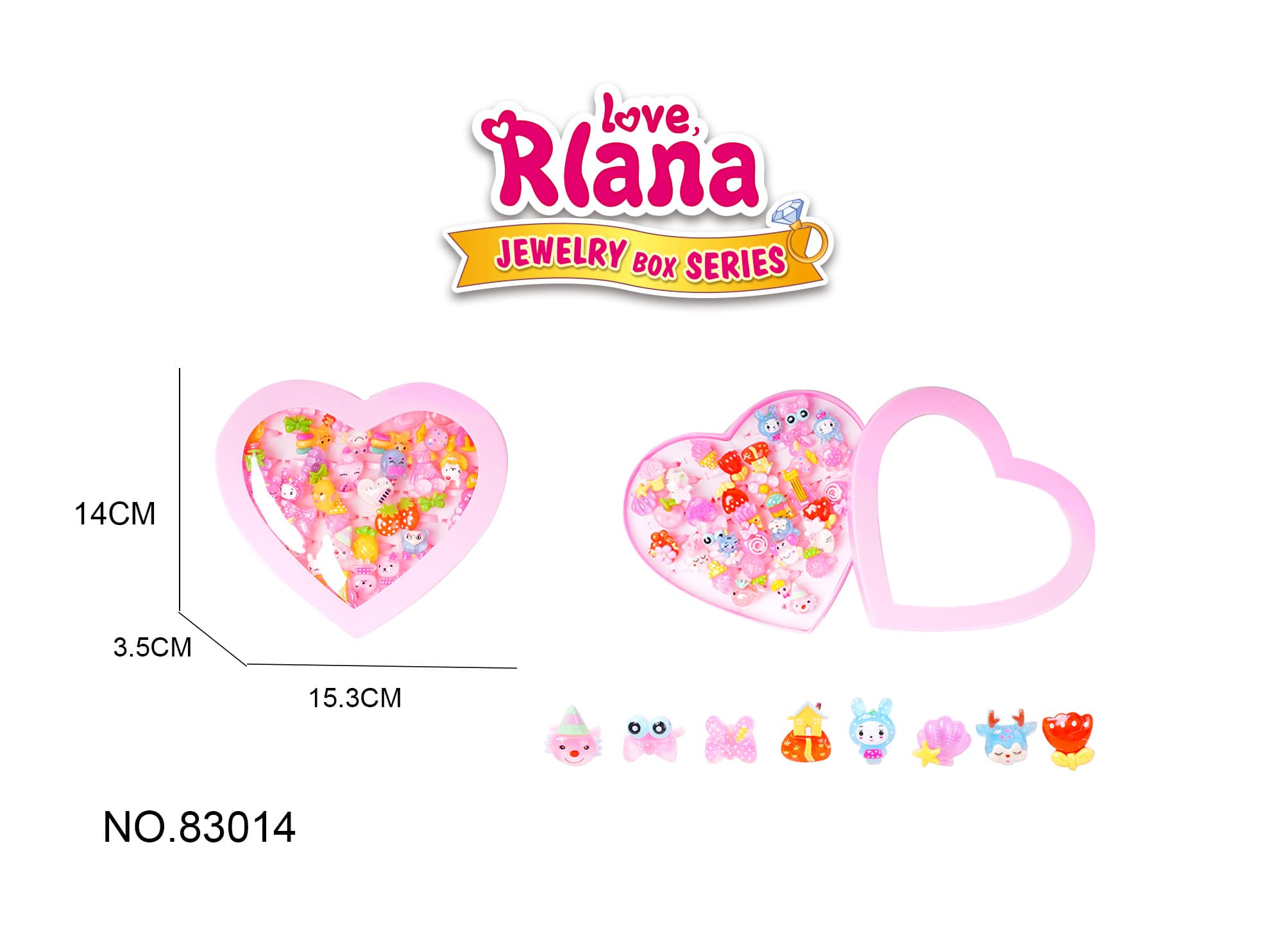 Children's Cartoon Princess Fairy Rings Cute Transformational Decor Pretend Play Toys Random Styles 36PCS per Box