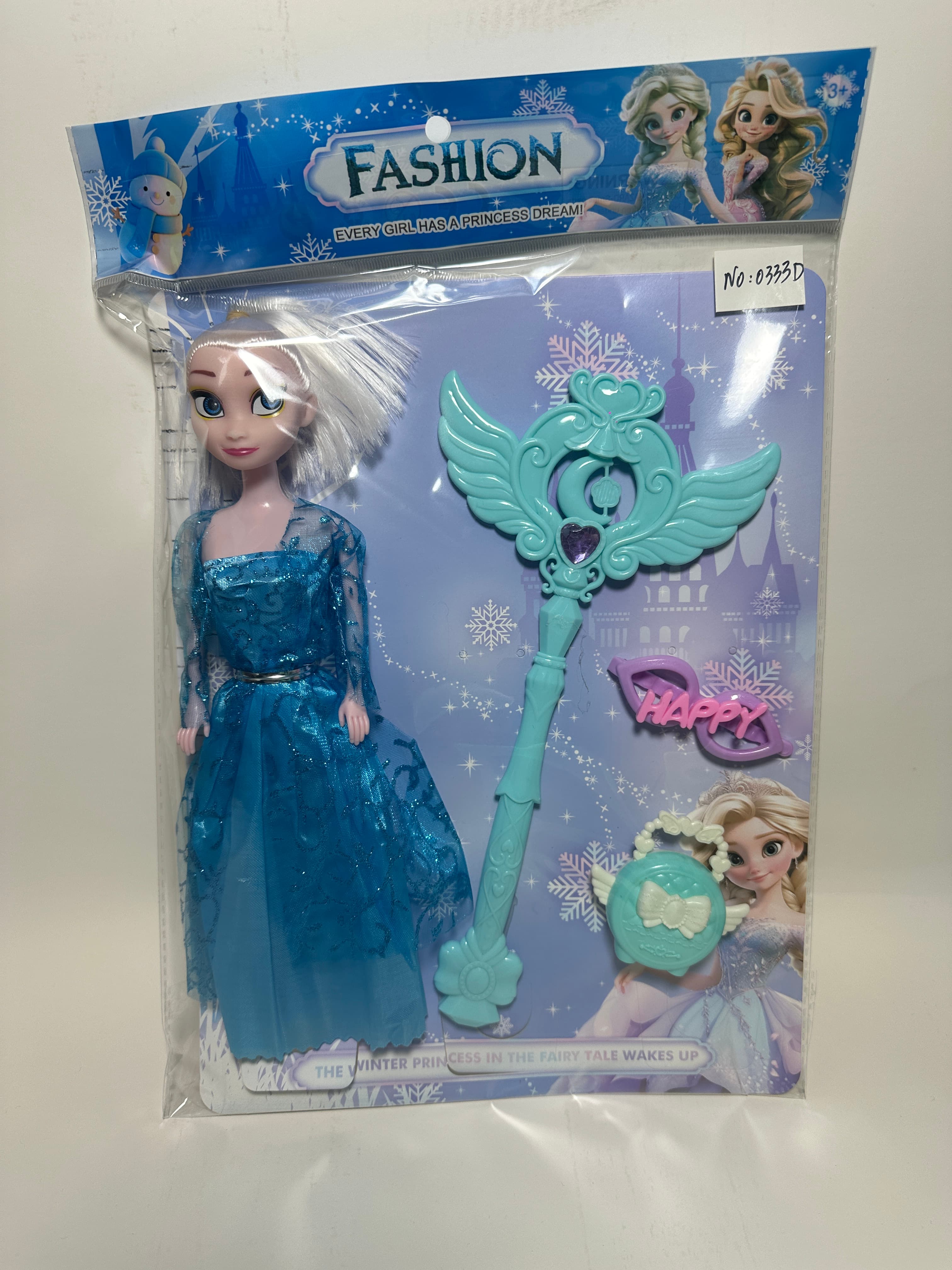 11.5-inch Solid Body Snow Doll with OPP Bag Packaging