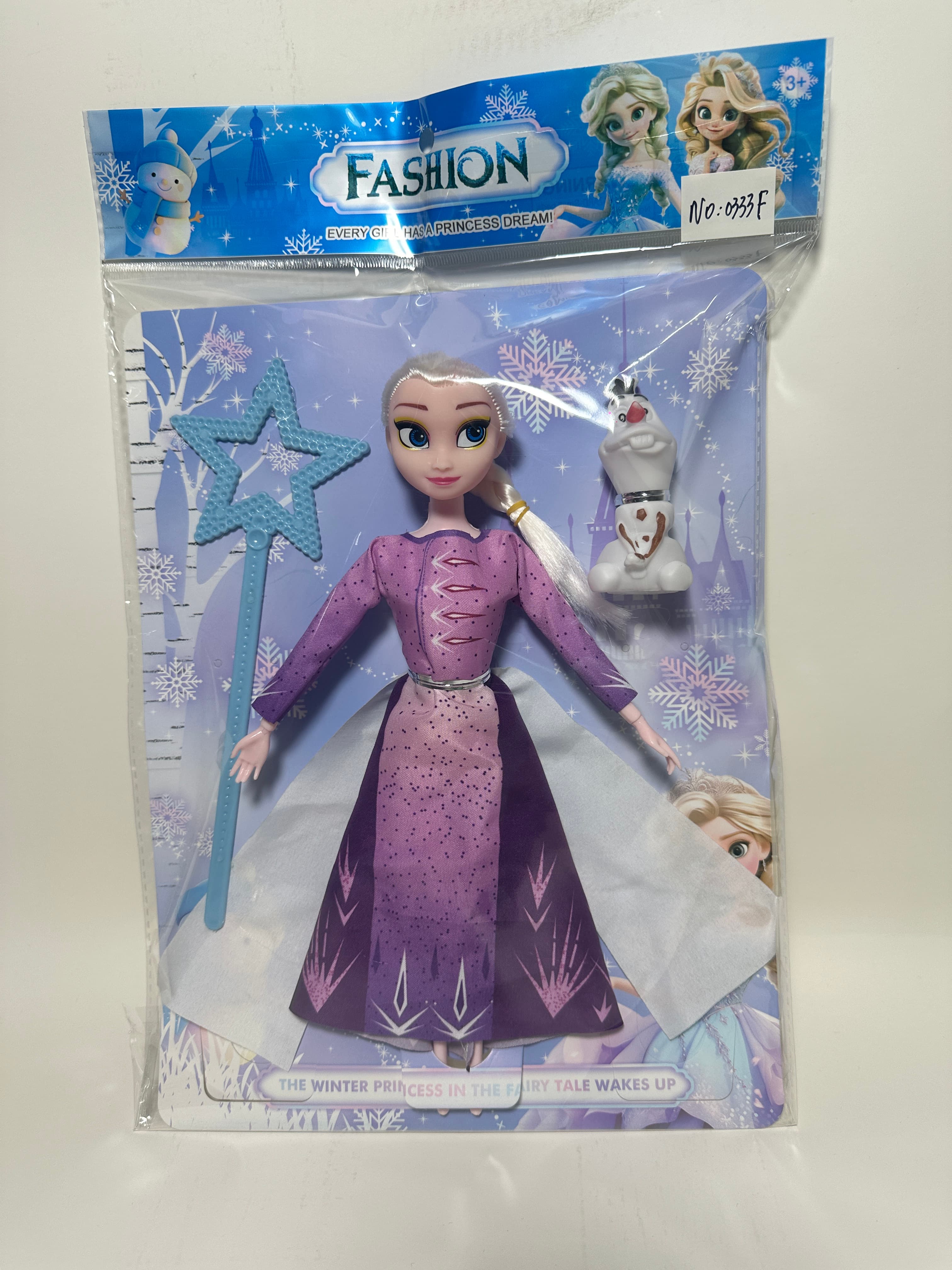 11.5-inch Solid Jointed Body Snow Doll with OPP Bag Packaging
