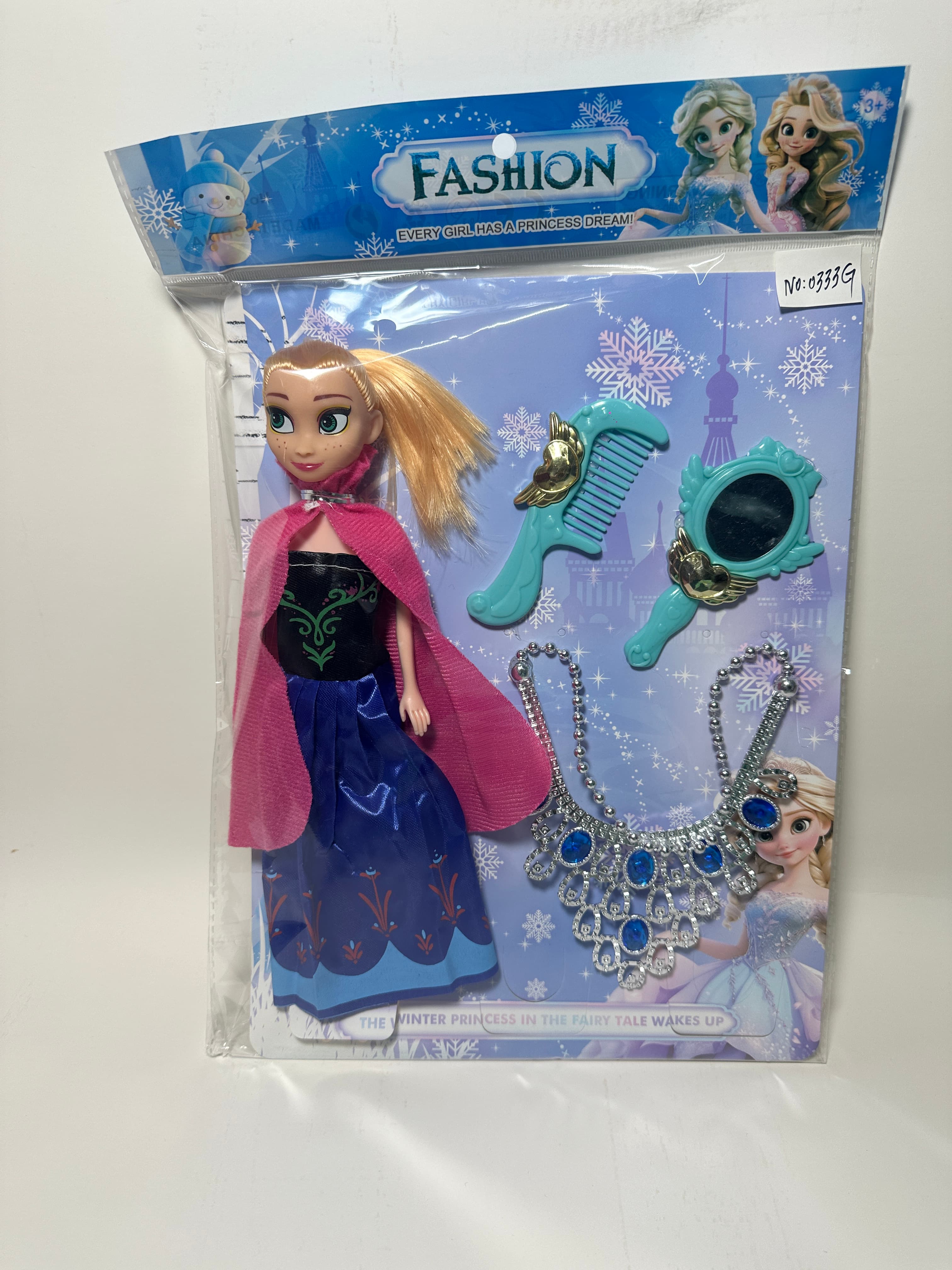 11.5-inch Solid Body Snow Doll with OPP Bag Packaging