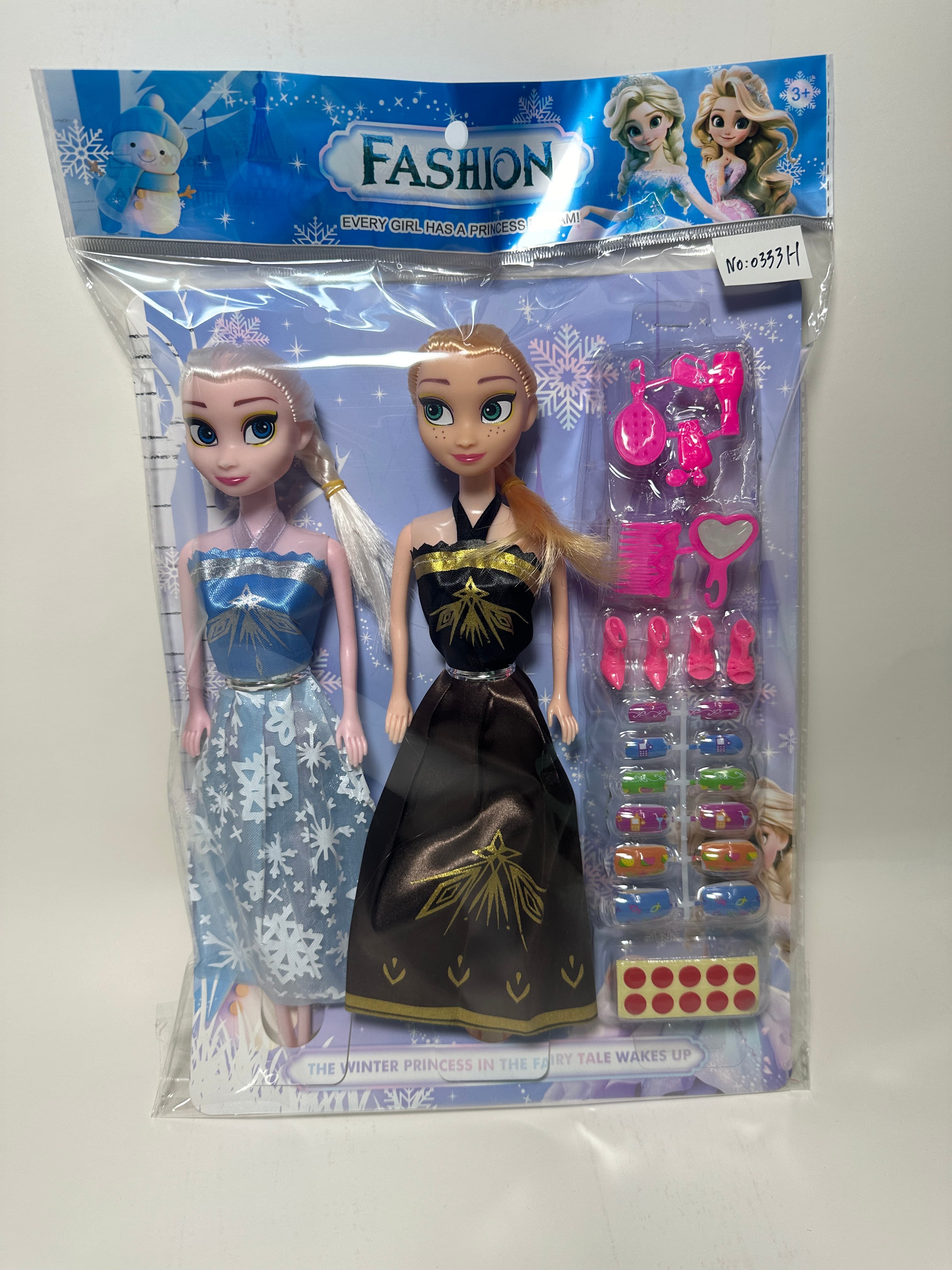 11.5-inch Solid Body Snow Doll with OPP Bag Packaging