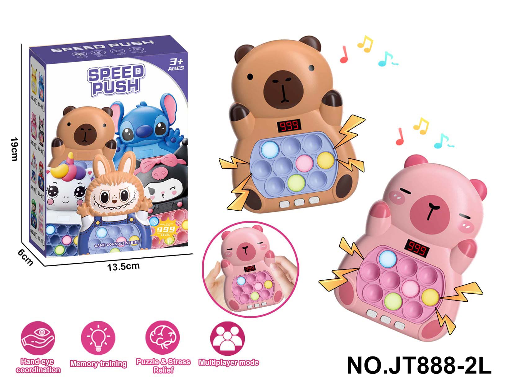 Brown/Pink Capybara 999 Speed Run (No LCD)