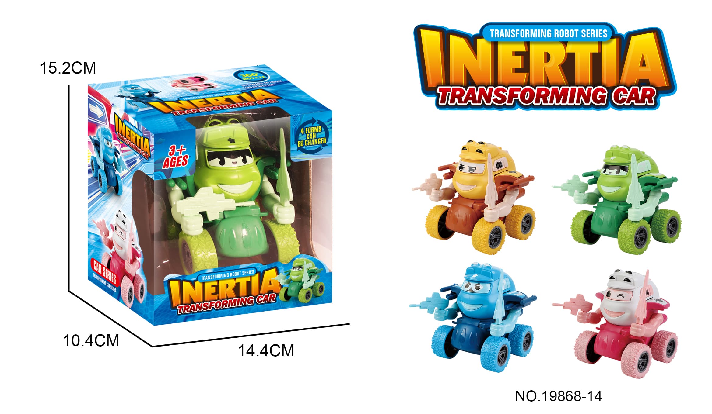 DIY Inertia Transforming Egg (Blue, Yellow, Red, Green)