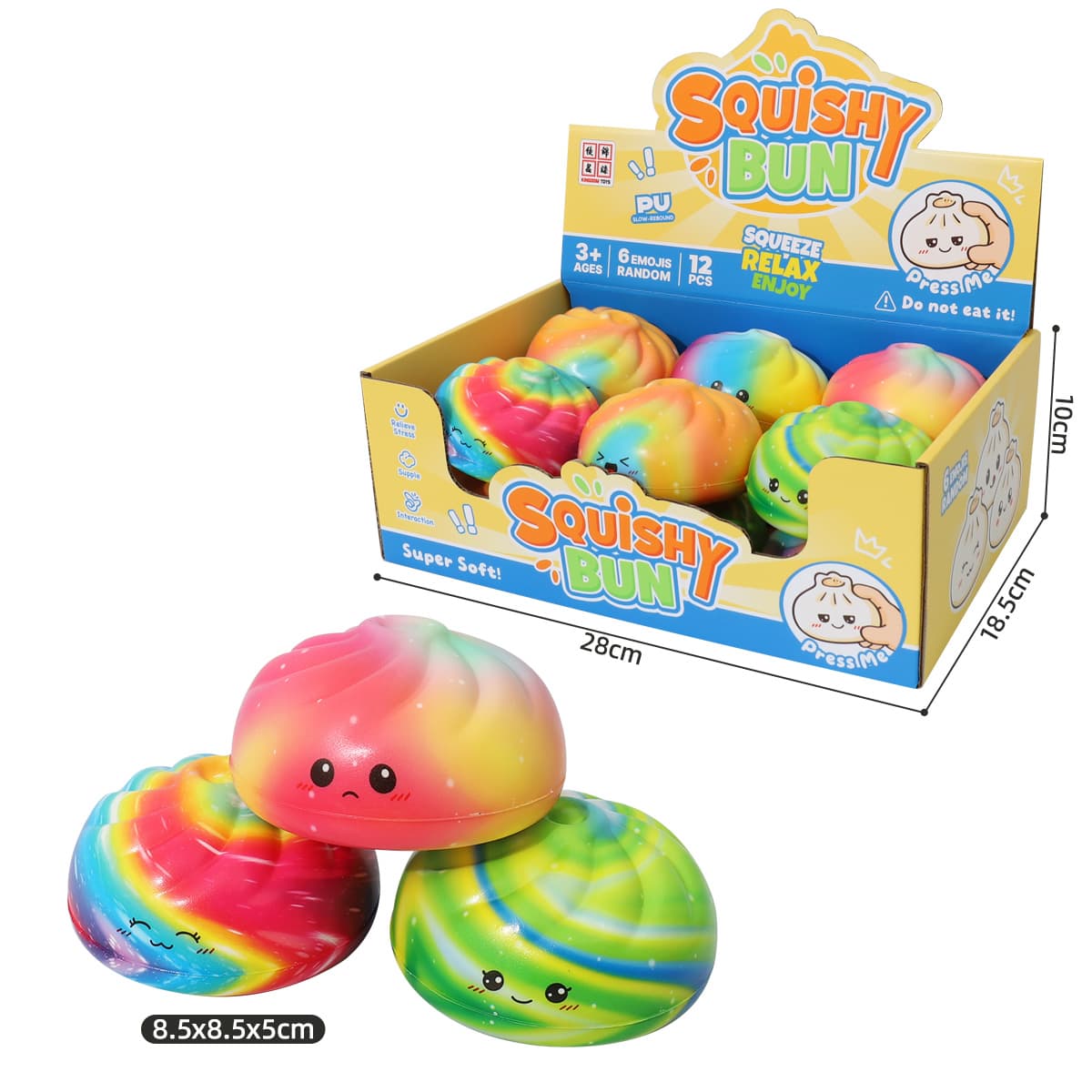 Colorful Small Eyes Buns without Steamer