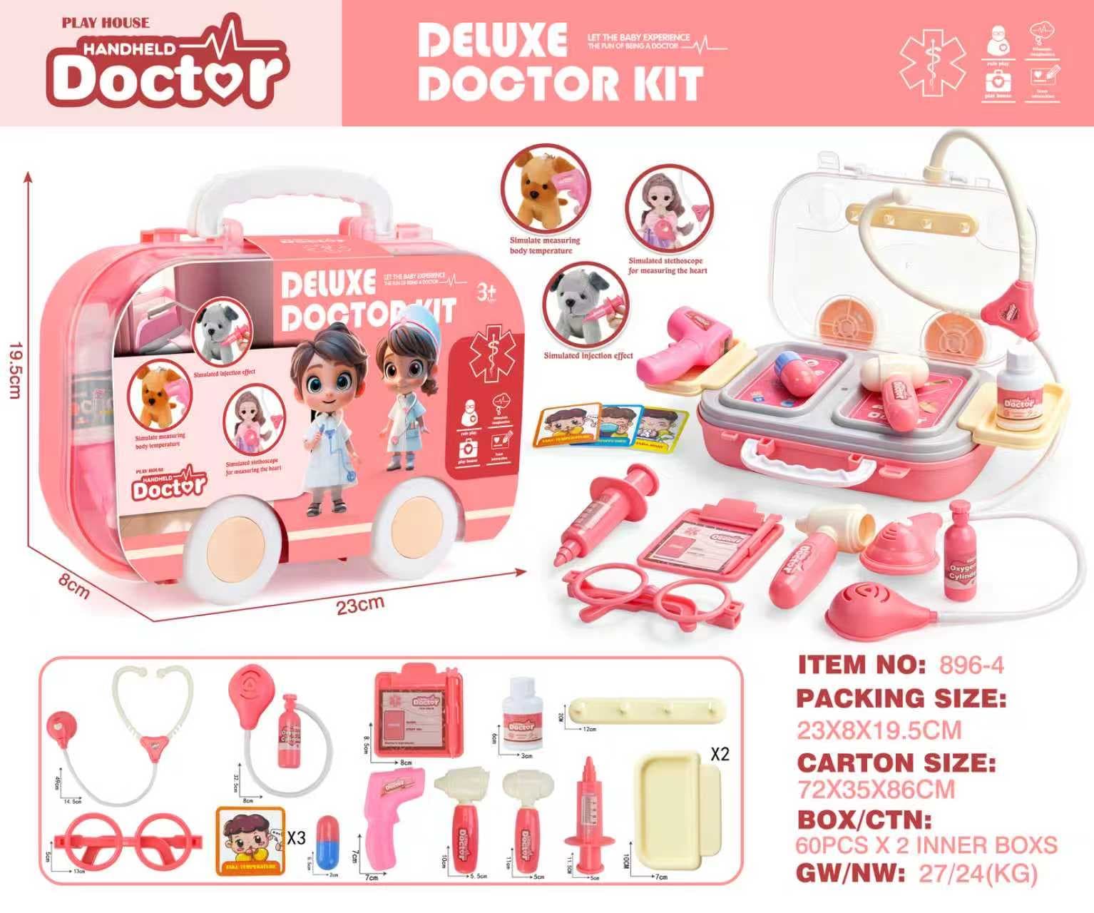 Kids Pretend Play Doctor Toy Set Simulated Medical Kit