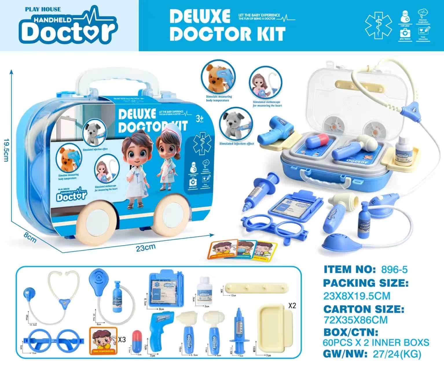 Kids Pretend Play Doctor Toy Set Simulated Medical Kit