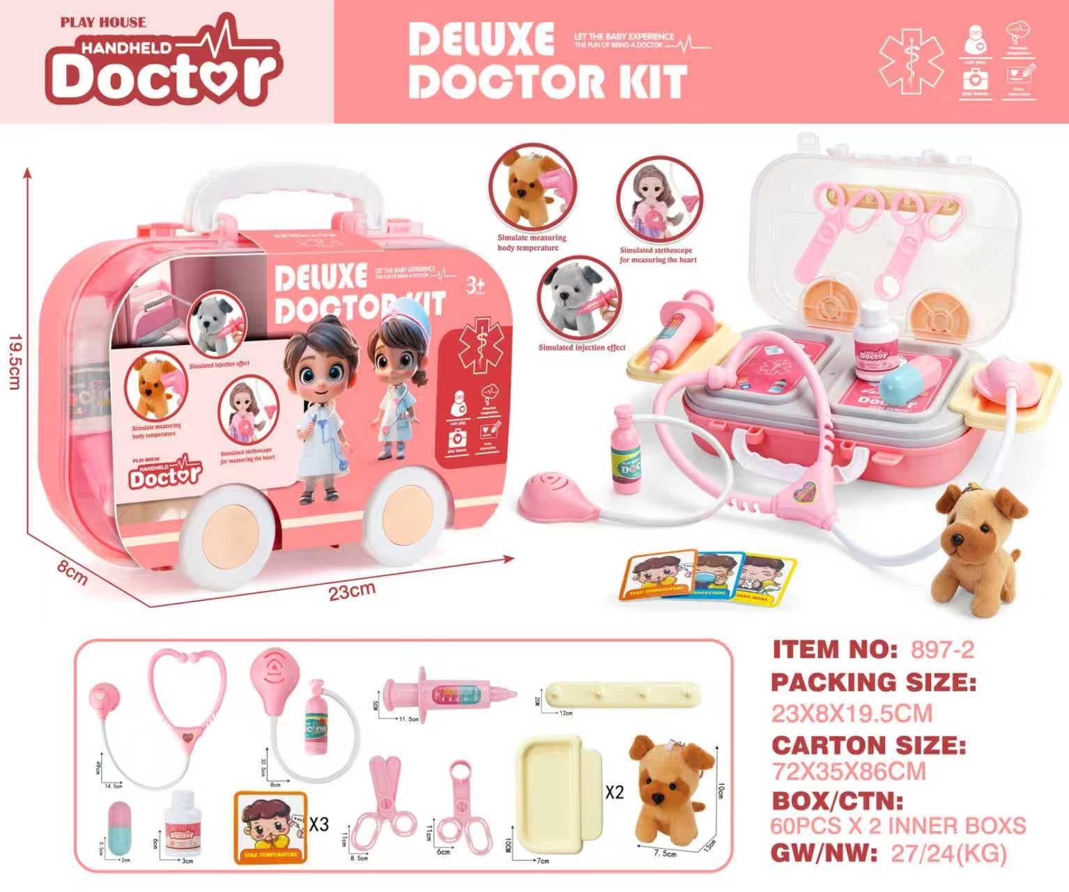 Kids Pretend Play Doctor Toy Set Simulated Medical Kit