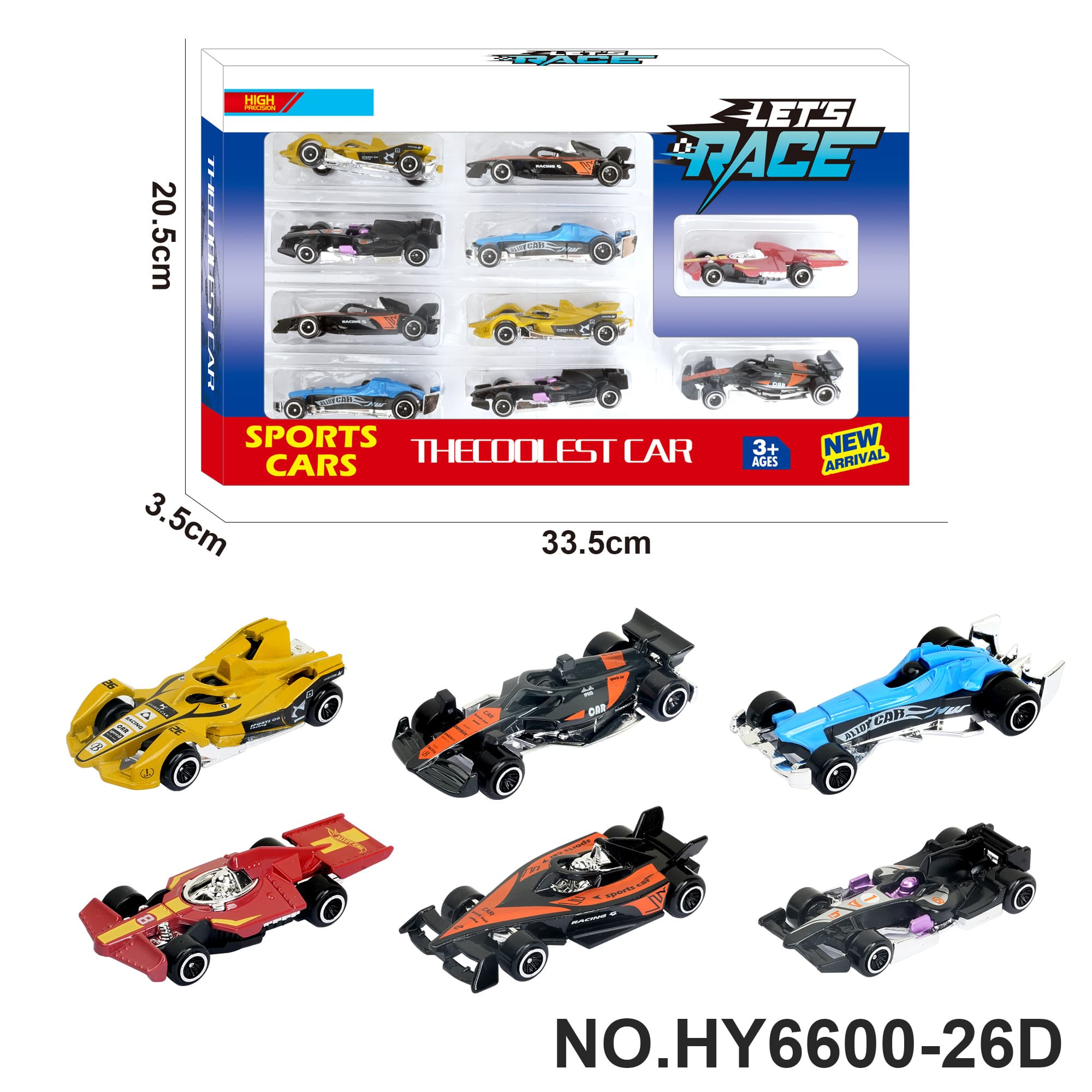 6-Piece 1:64 Alloy Car Set (10-Pack)