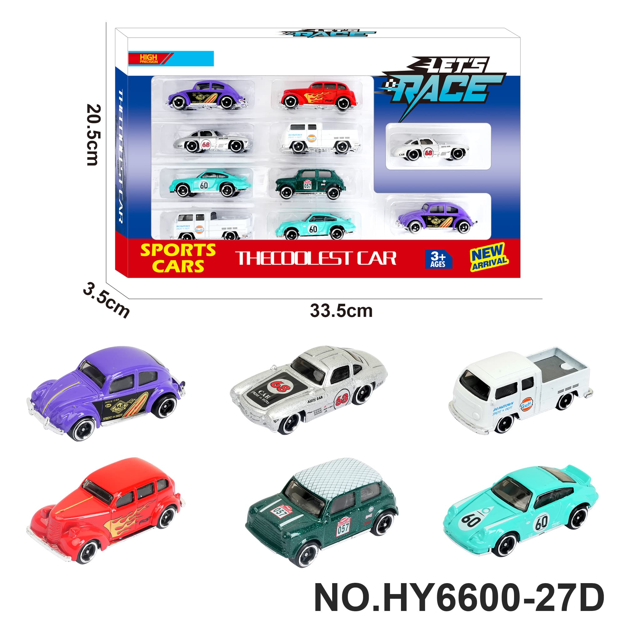 6-Piece 1:64 Alloy Car Set (10-Pack)