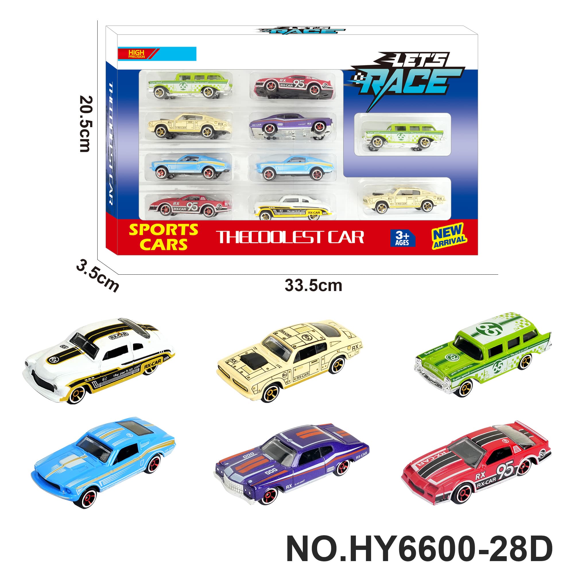 6-Piece 1:64 Alloy Car Set (10-Pack)