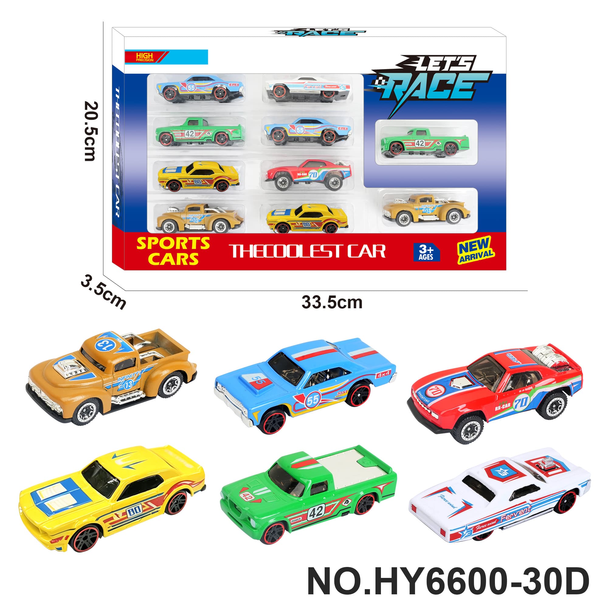6-Piece 1:64 Alloy Car Set (10-Pack)