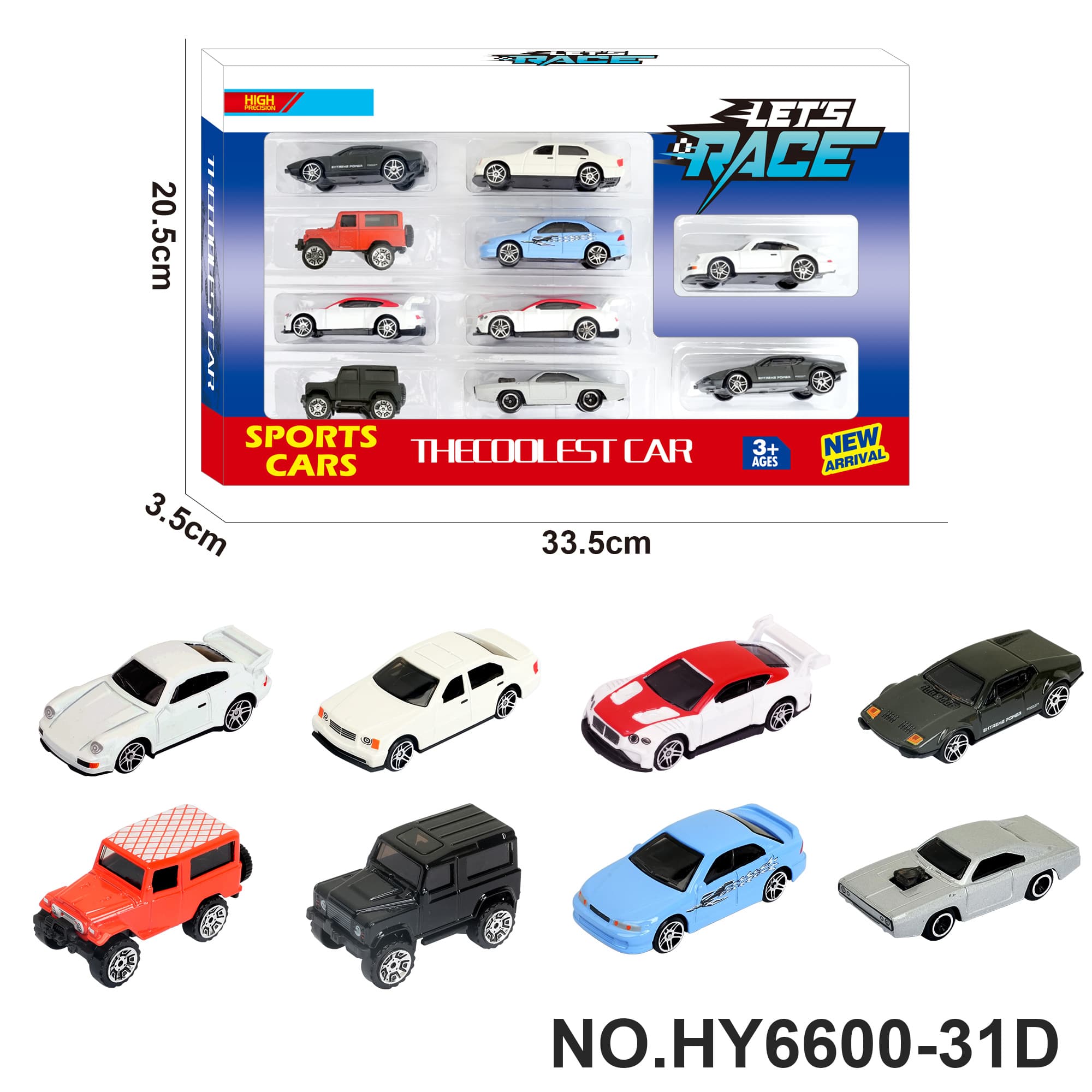 6-Piece 1:64 Alloy Car Set (10-Pack)