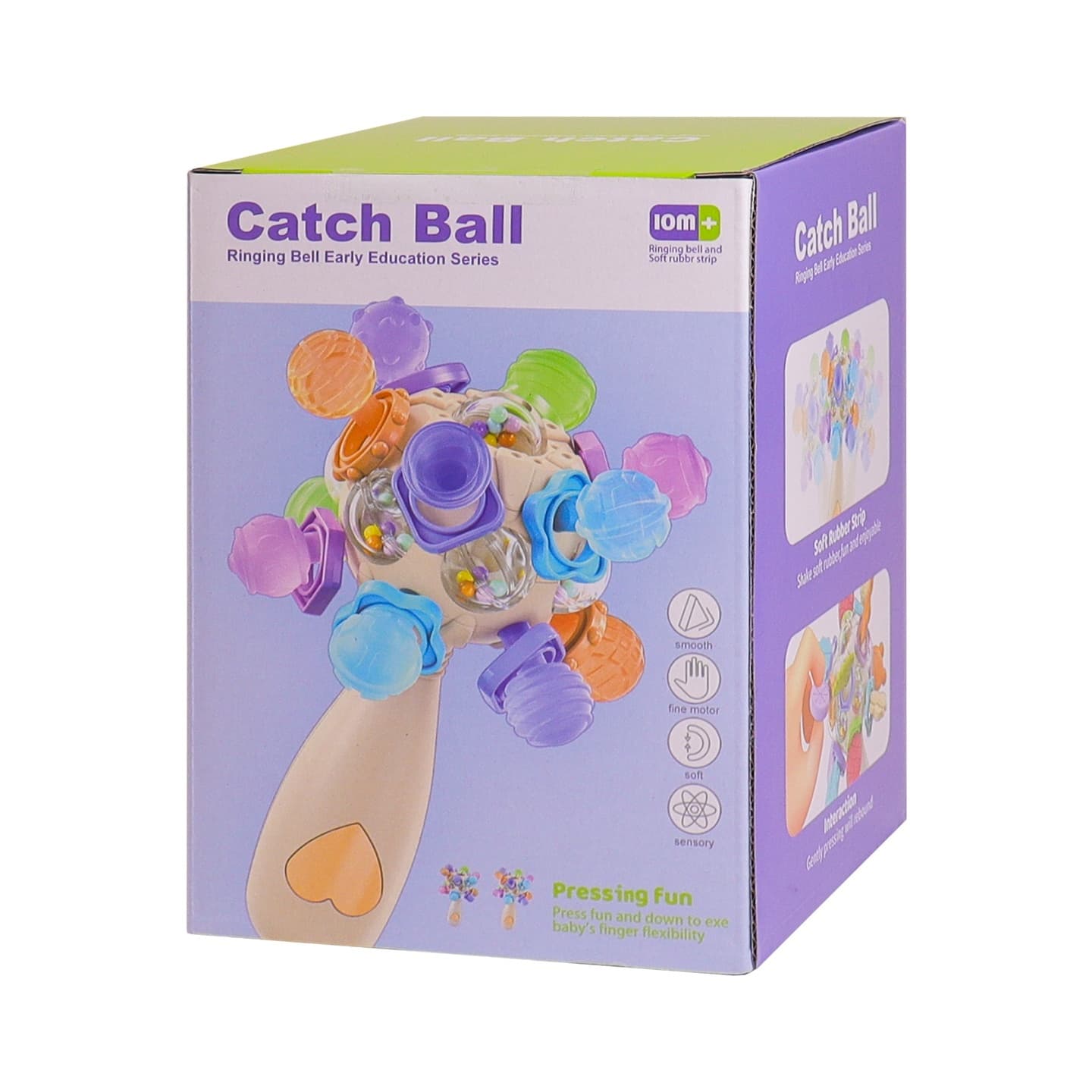 Manhattan Teether Rattle Ball (Boxed) - Baby Silicone Chew Toy for Teething, Hand-Eating Prevention, and Biting Relief, Infant Toy