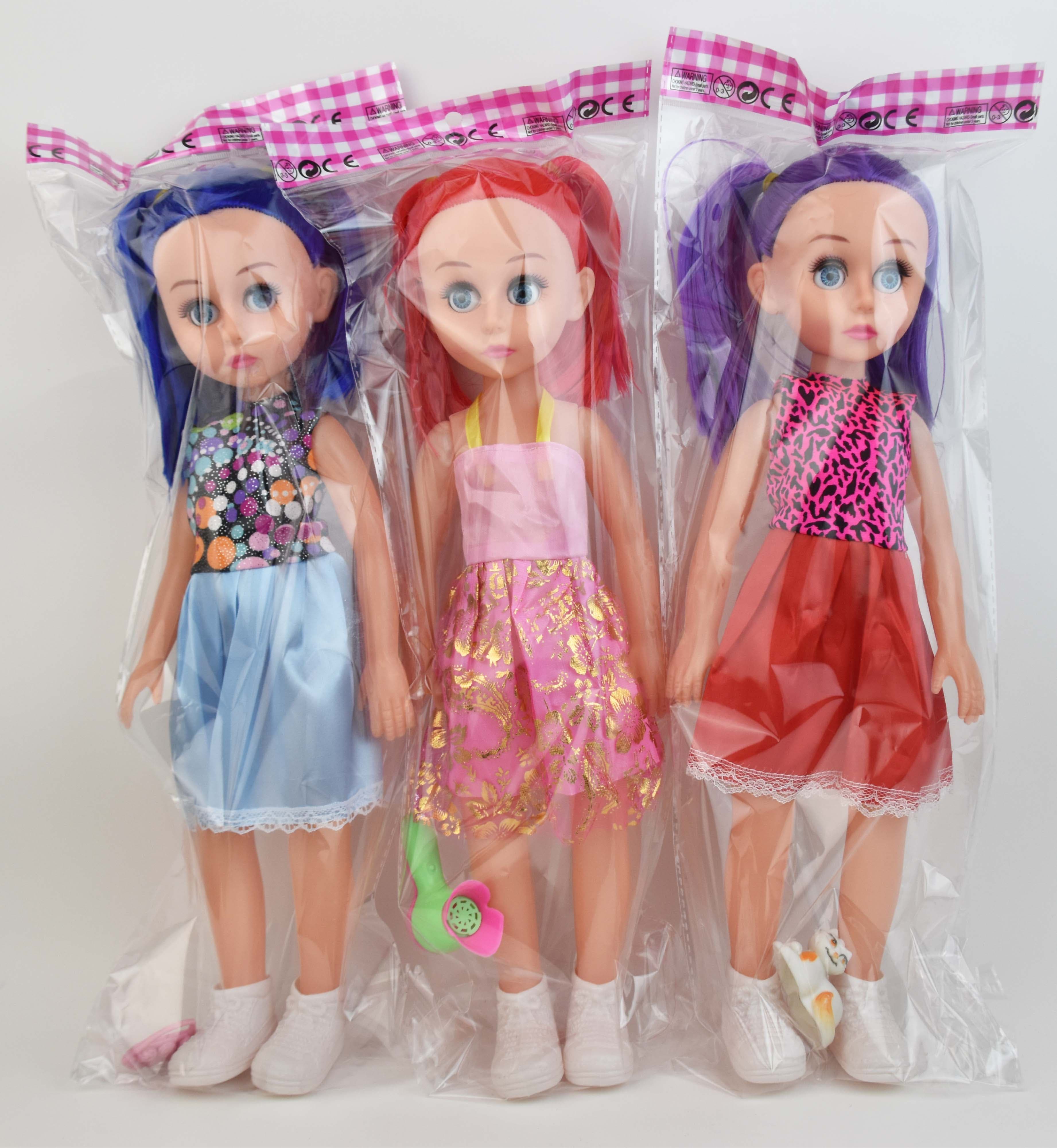 18" Straight-Leg Empty Body Chubby Baby Doll with Moving Eyes (Includes 2 AG13 Button Batteries, Batteries Included) Random Accessories