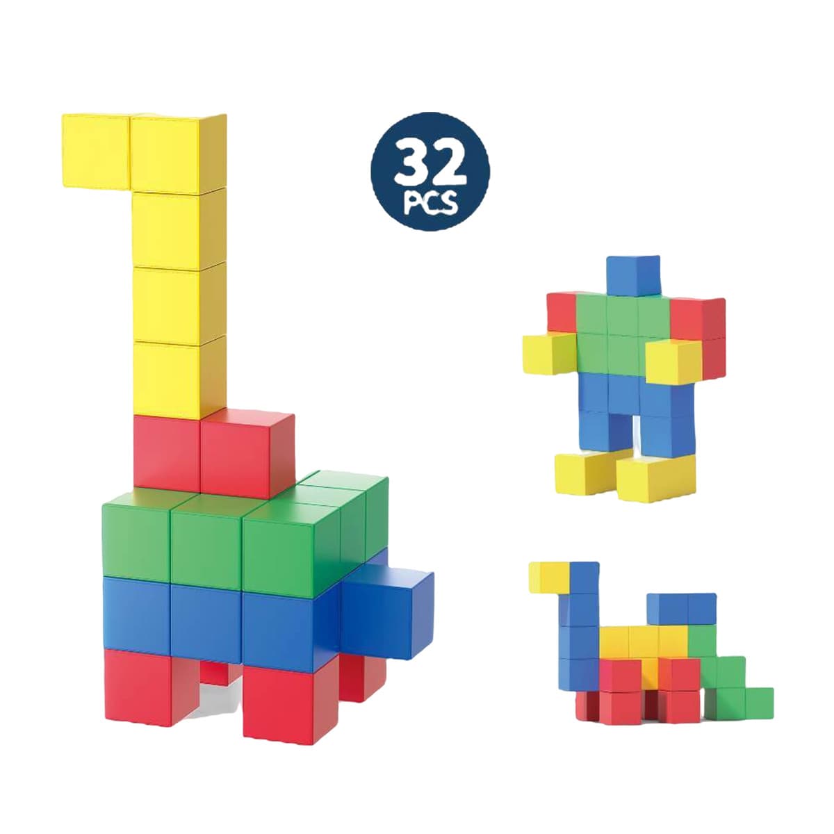 DIY Toy Magnetic Square Building Blocks 32pcs