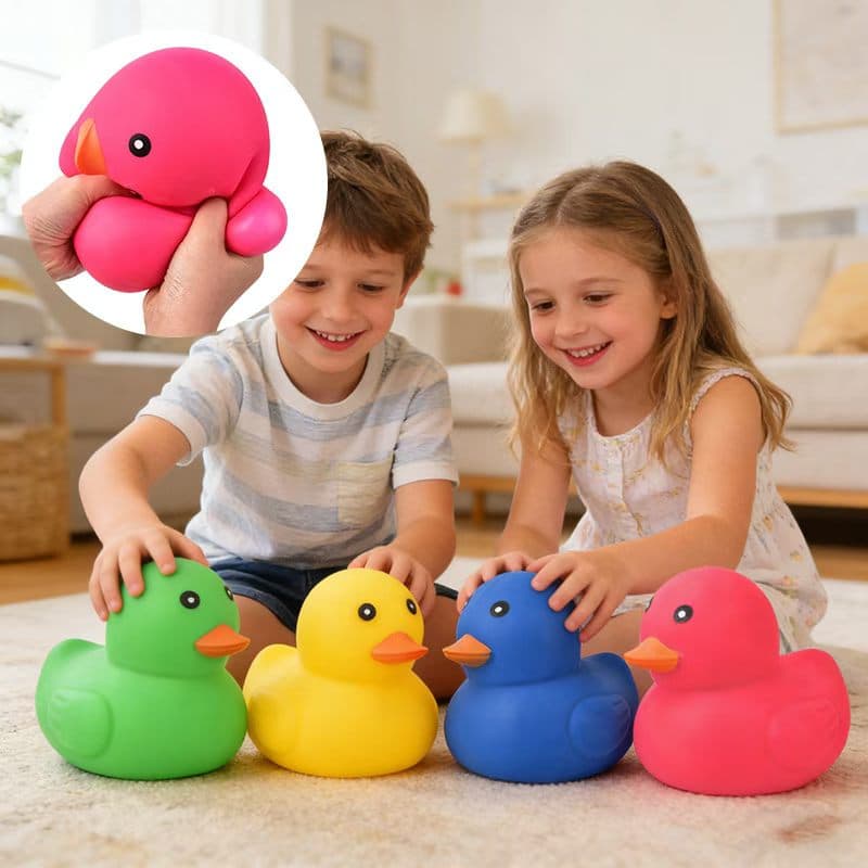 Large Squeeze Duck, Big Yellow Squeeze Duck, Giant Yellow Squeeze Duck, TPR Squeeze Duck, Realistic Animal Squeeze Toy