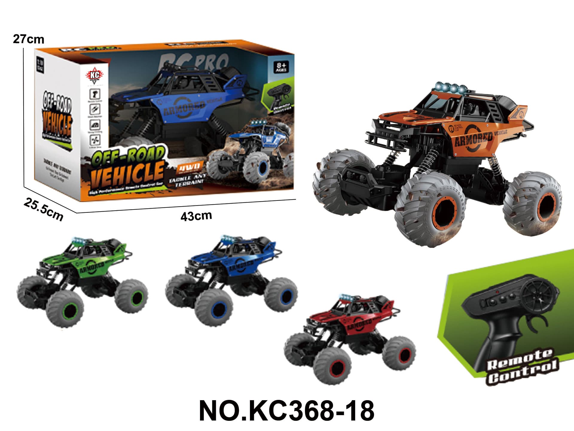 1:10 Scale All-Terrain Aluminum Alloy Rock Crawler (Handheld Remote Control)