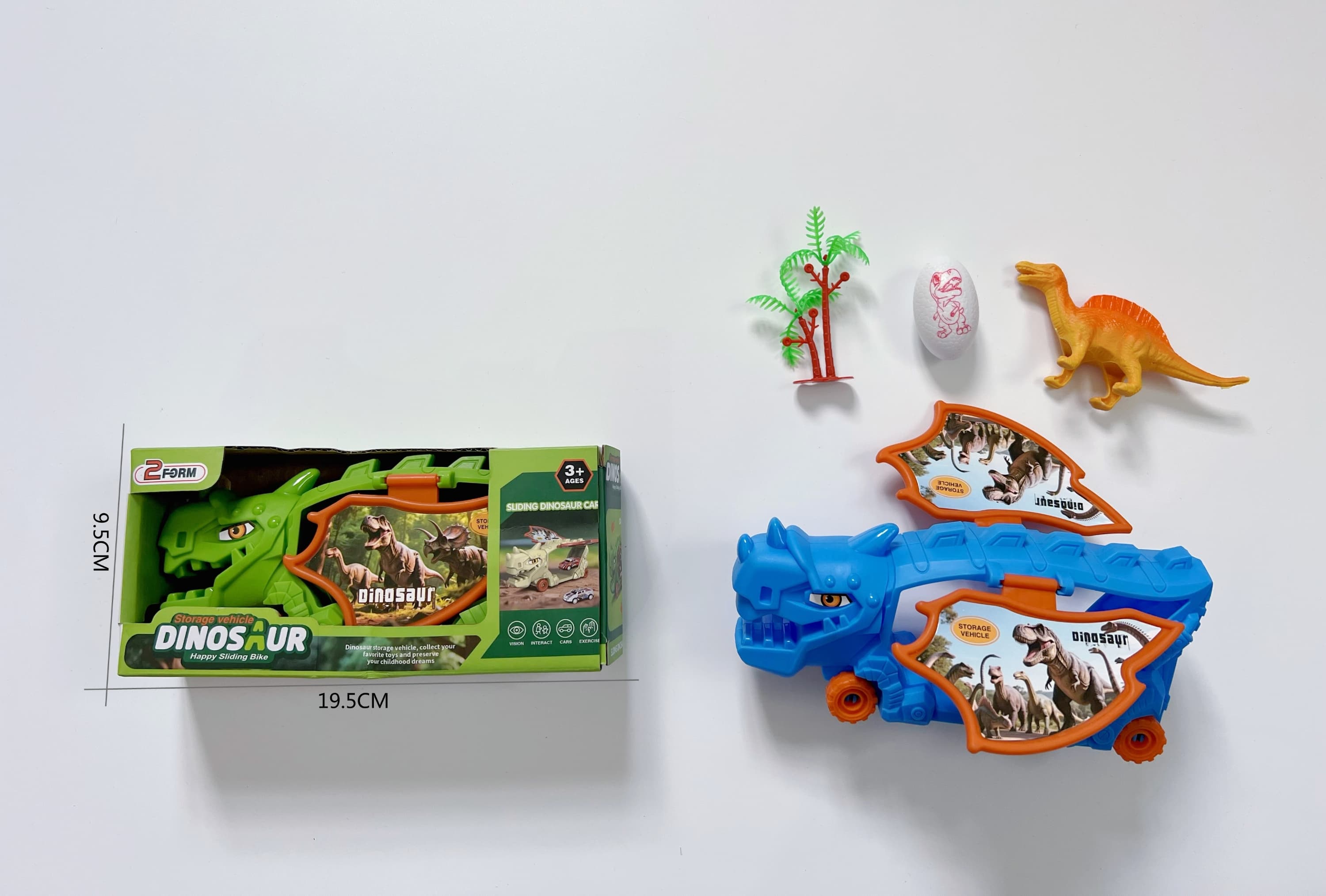 Dinosaur Sliding Storage Cart (with Dinosaur Set)