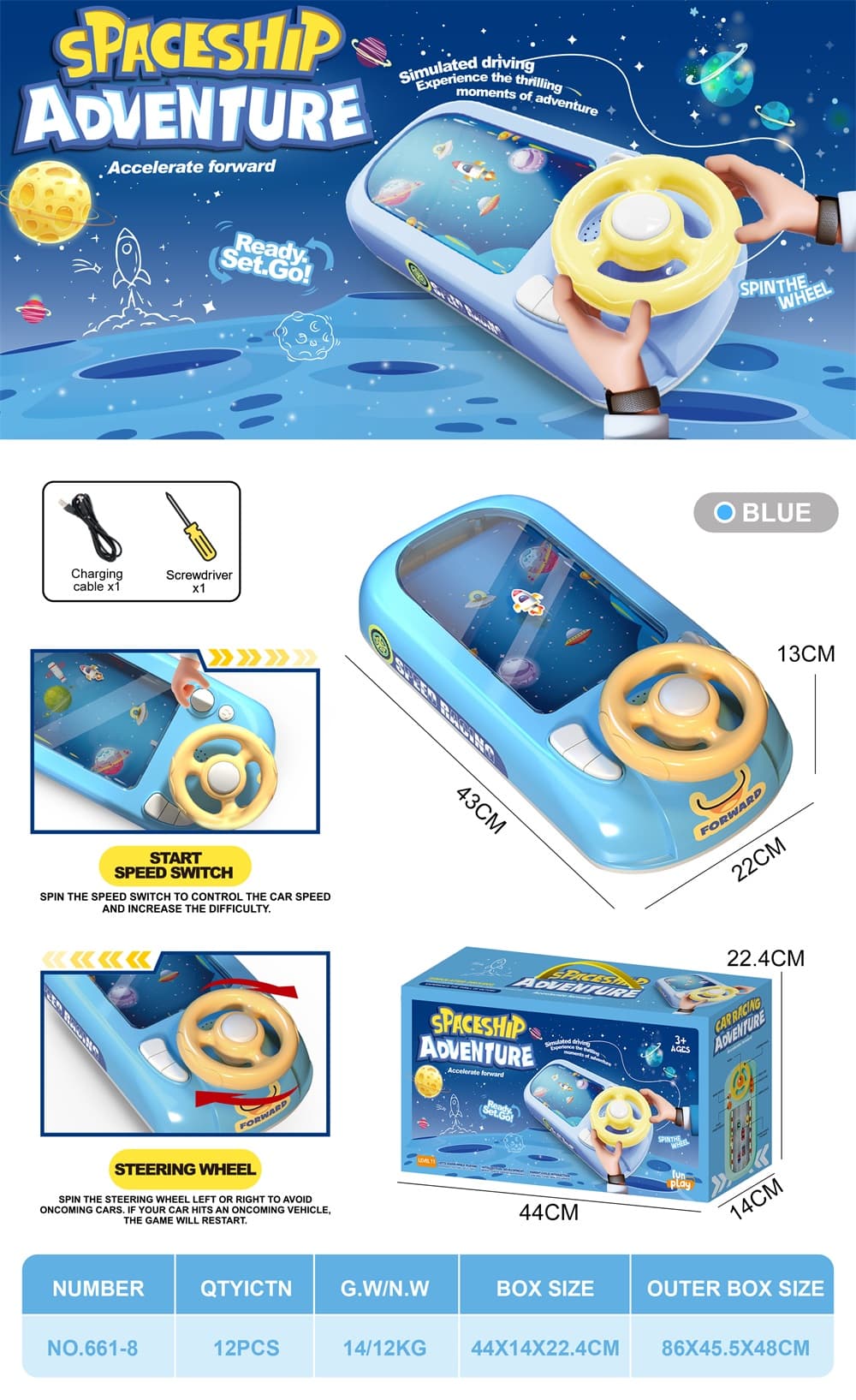 Space Adventure Game Console (Blue)