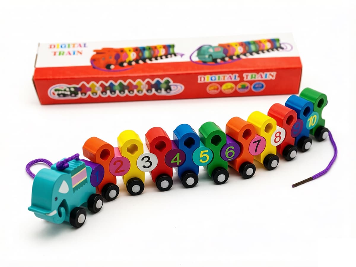 Wooden Caterpillar Number Train (Multiple Styles)
