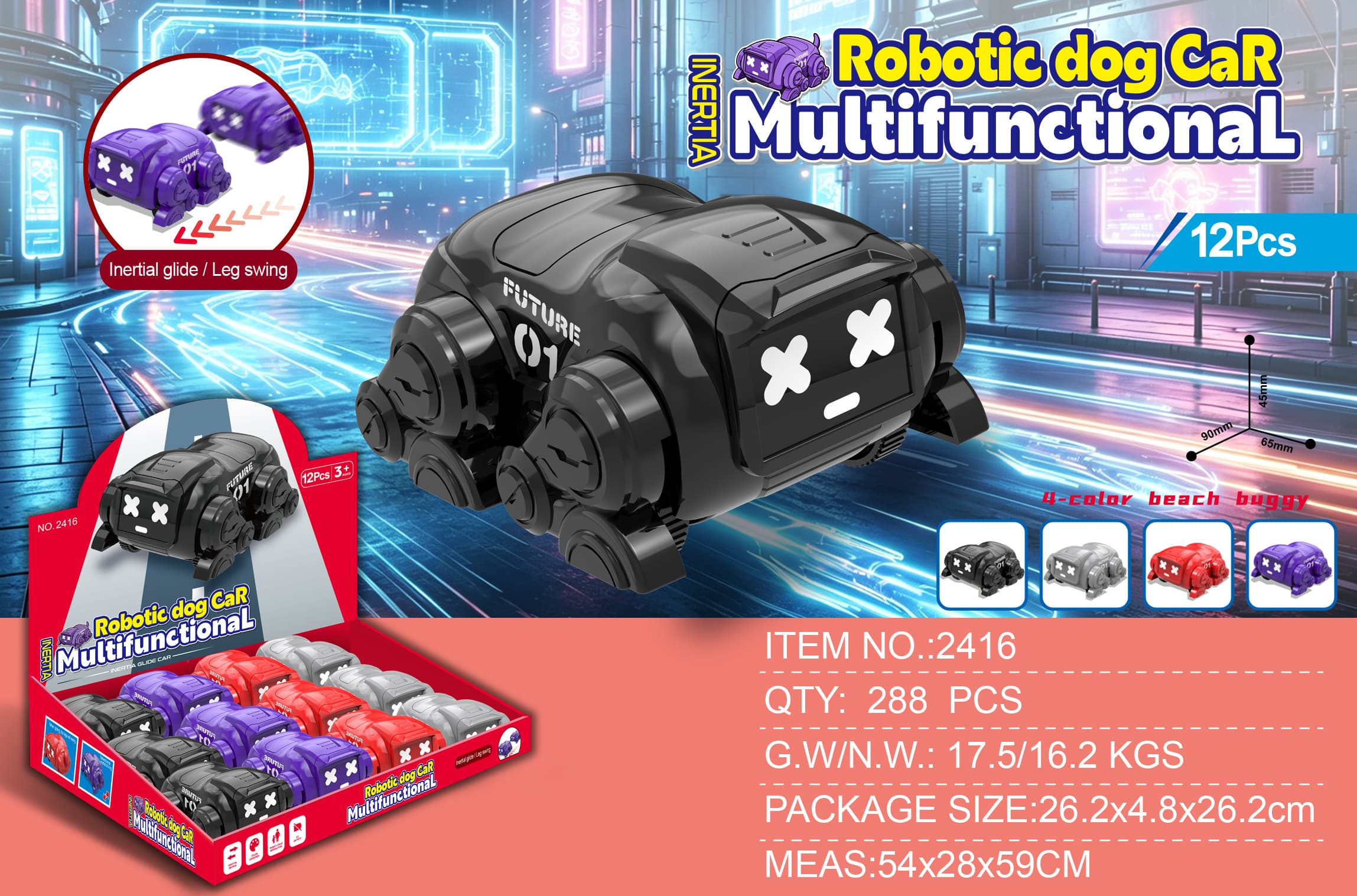 Dual Inertia Crawling Robotic Dog