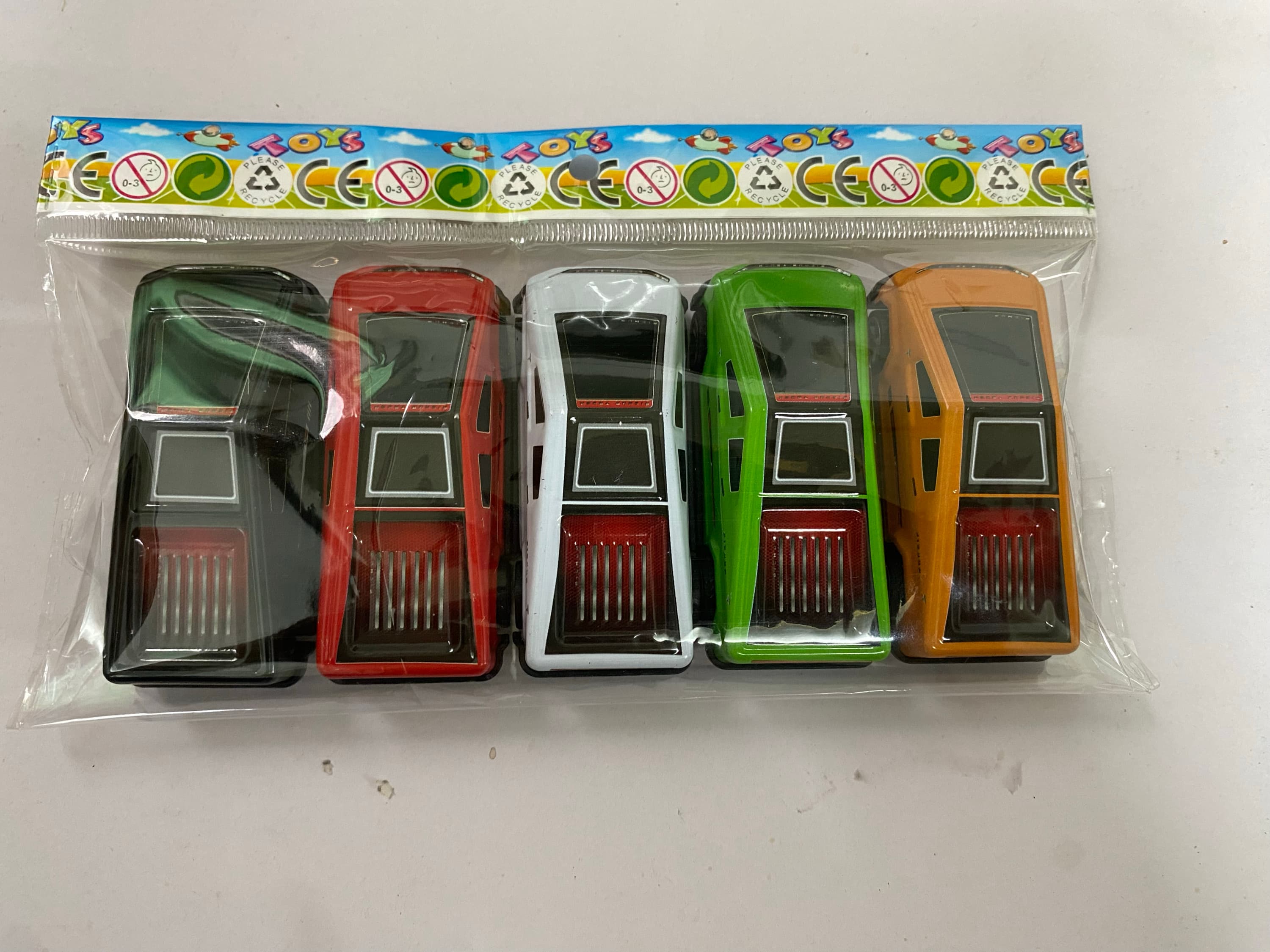 7.5cm Metal 5-Pack Pull-Back Cars