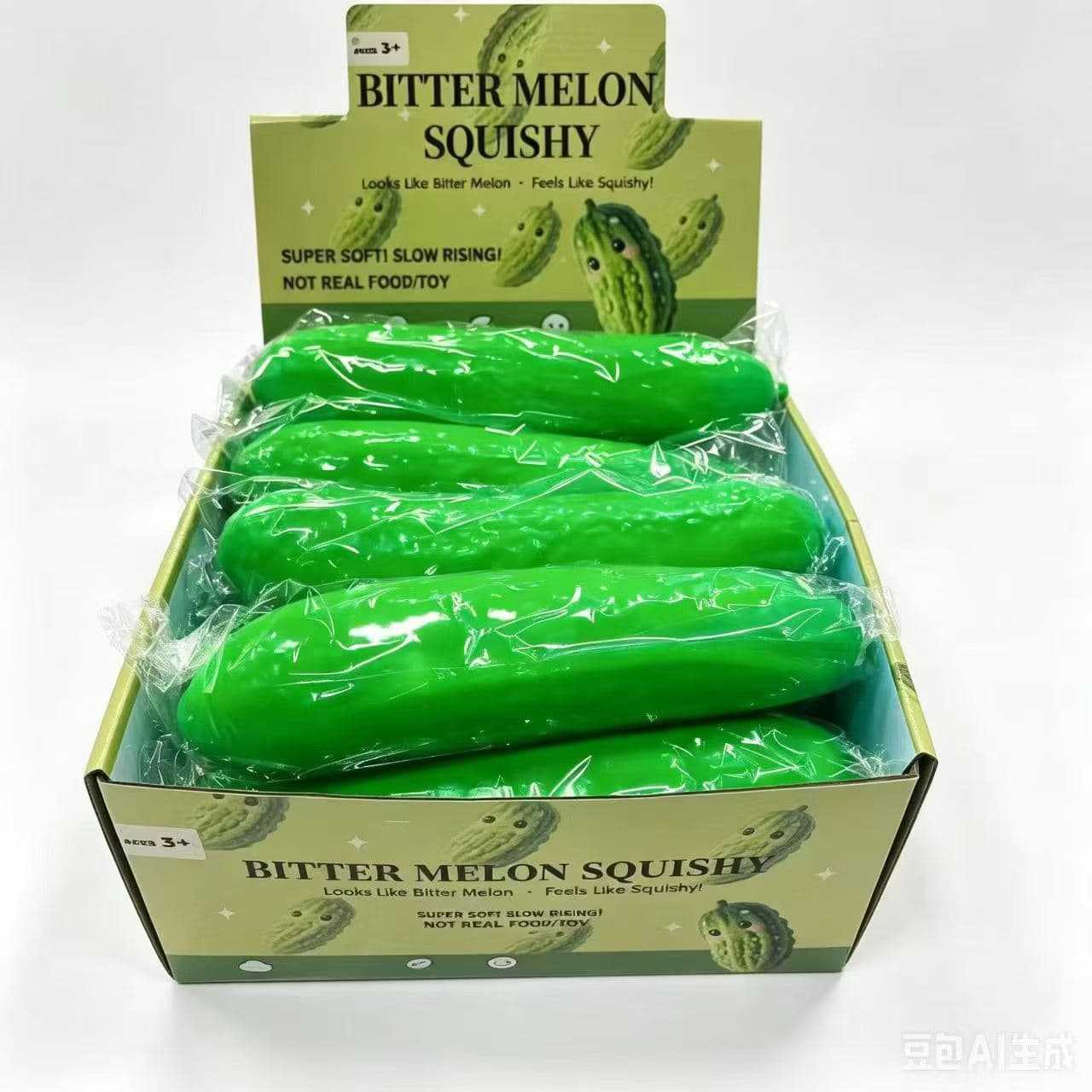 Bitter Gourd Squeeze Toy, Stress Relief Slow-Rising Kneading Dough for Kids
