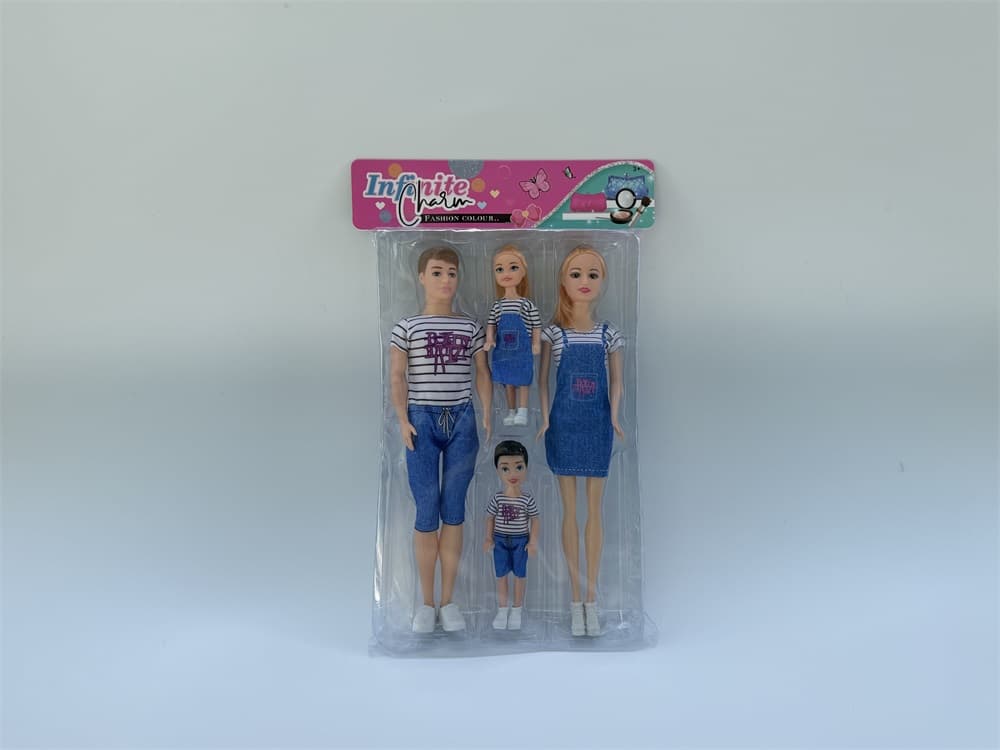 11.5-inch Family of Four Matching Barbie Dolls