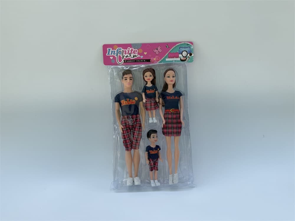 11.5-inch Family of Four Matching Barbie Dolls