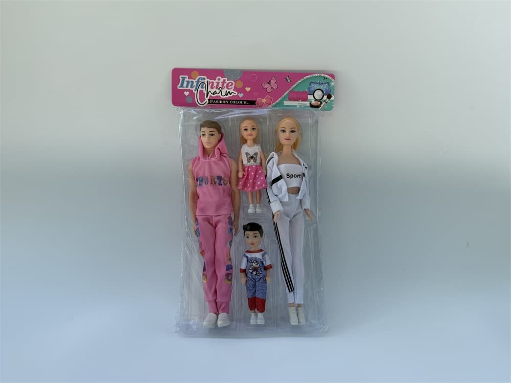 11.5-inch Family of Four Matching Barbie Dolls