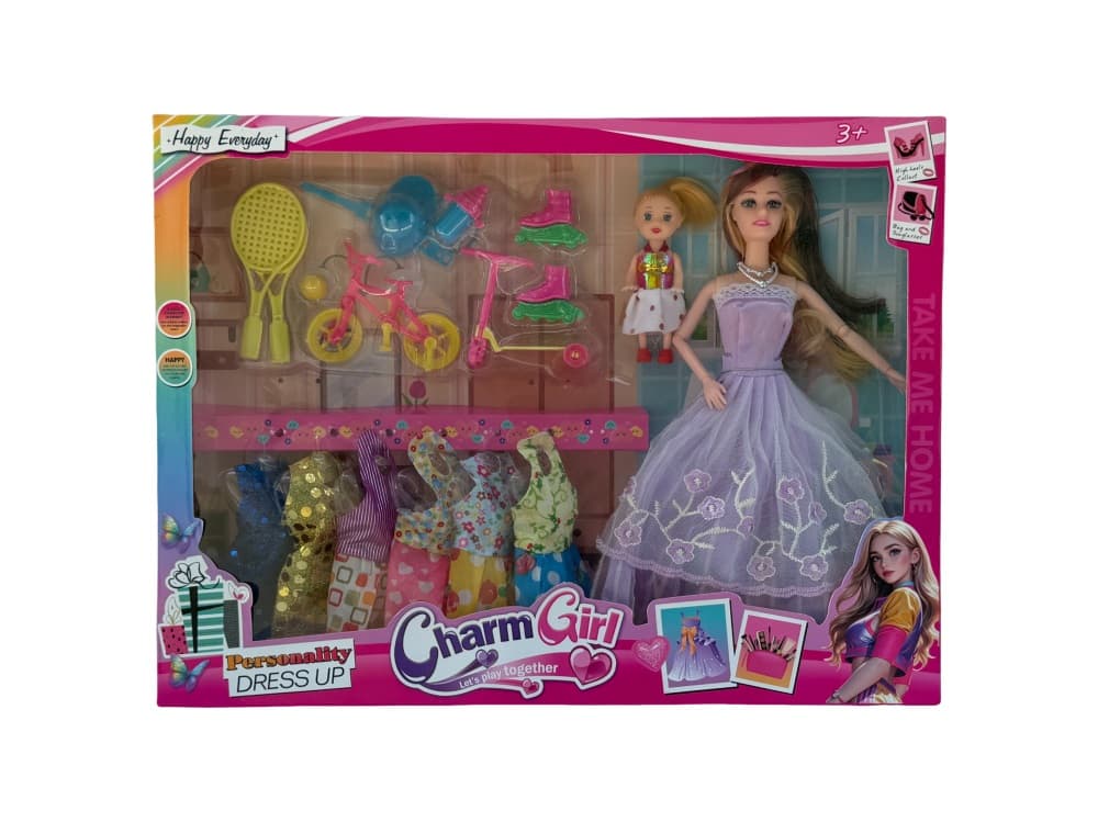 11.5-inch Articulated Barbie Doll with Outfit, Sportswear Set, Necklace
